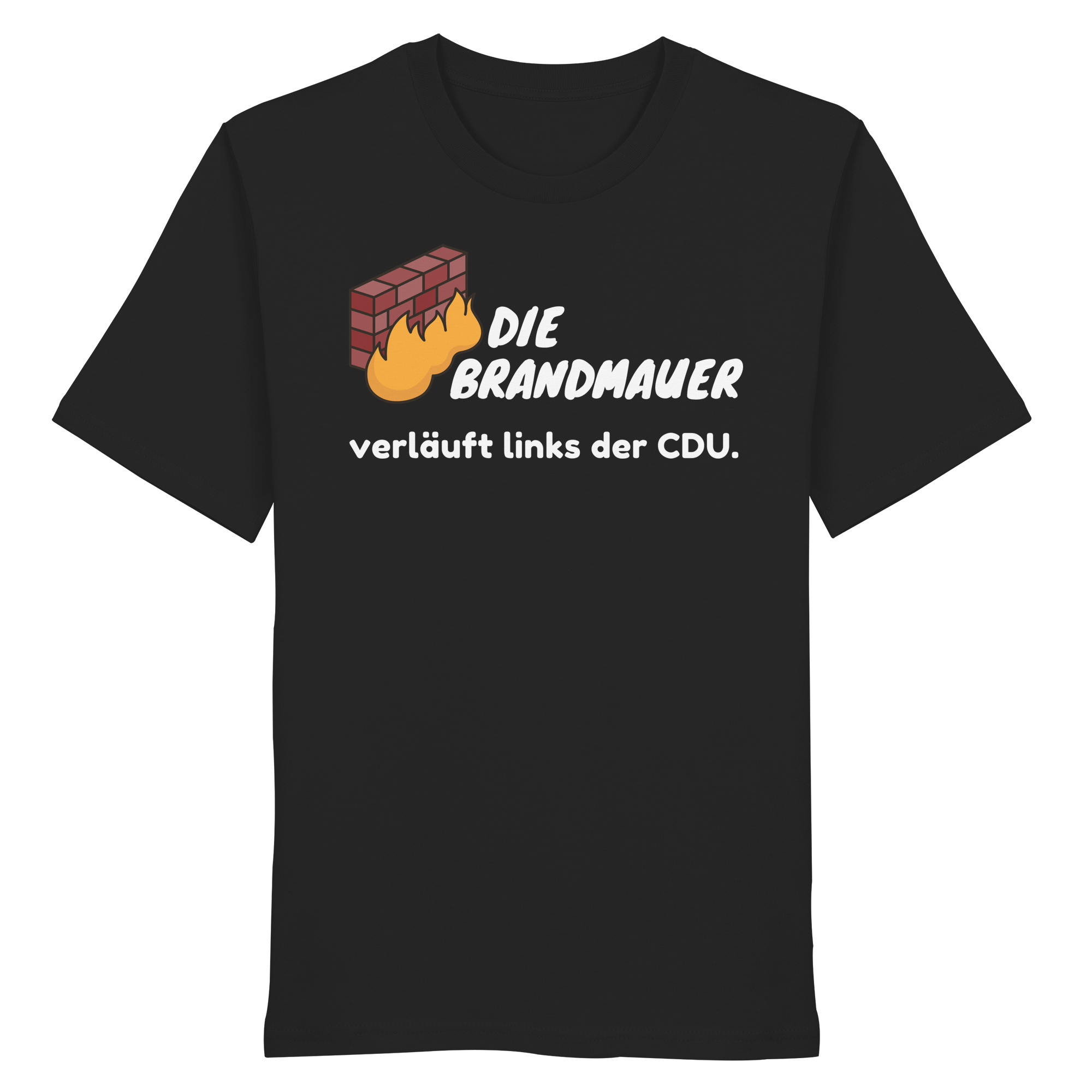 Brandmauer (weiße Schrift) - Organic Shirt