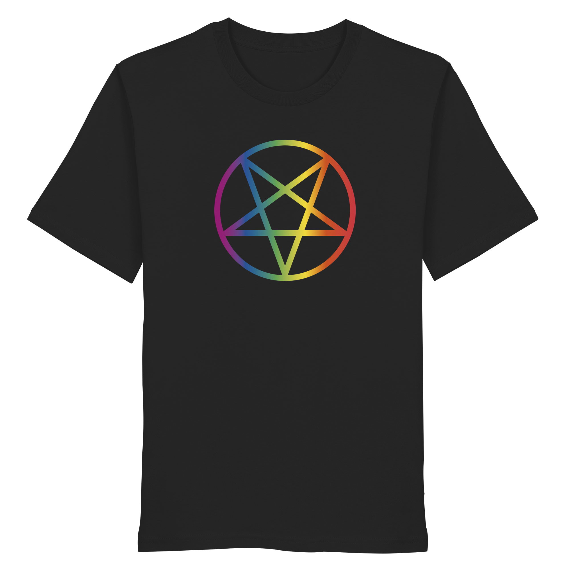 Regenbogen Pentagramm - Organic Shirt