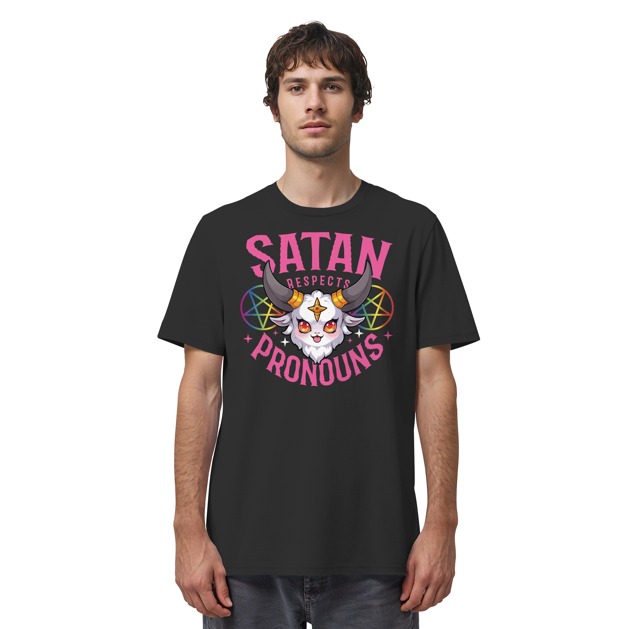 Satan Respects Pronouns - Organic Shirt