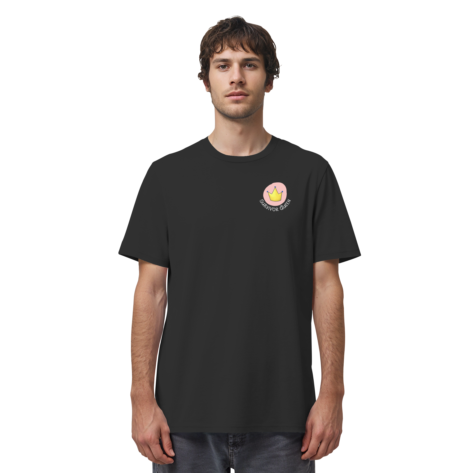 Survivor Queens Logo "Schriftzug Edition" Brustprint (dunkel) - Organic Shirt