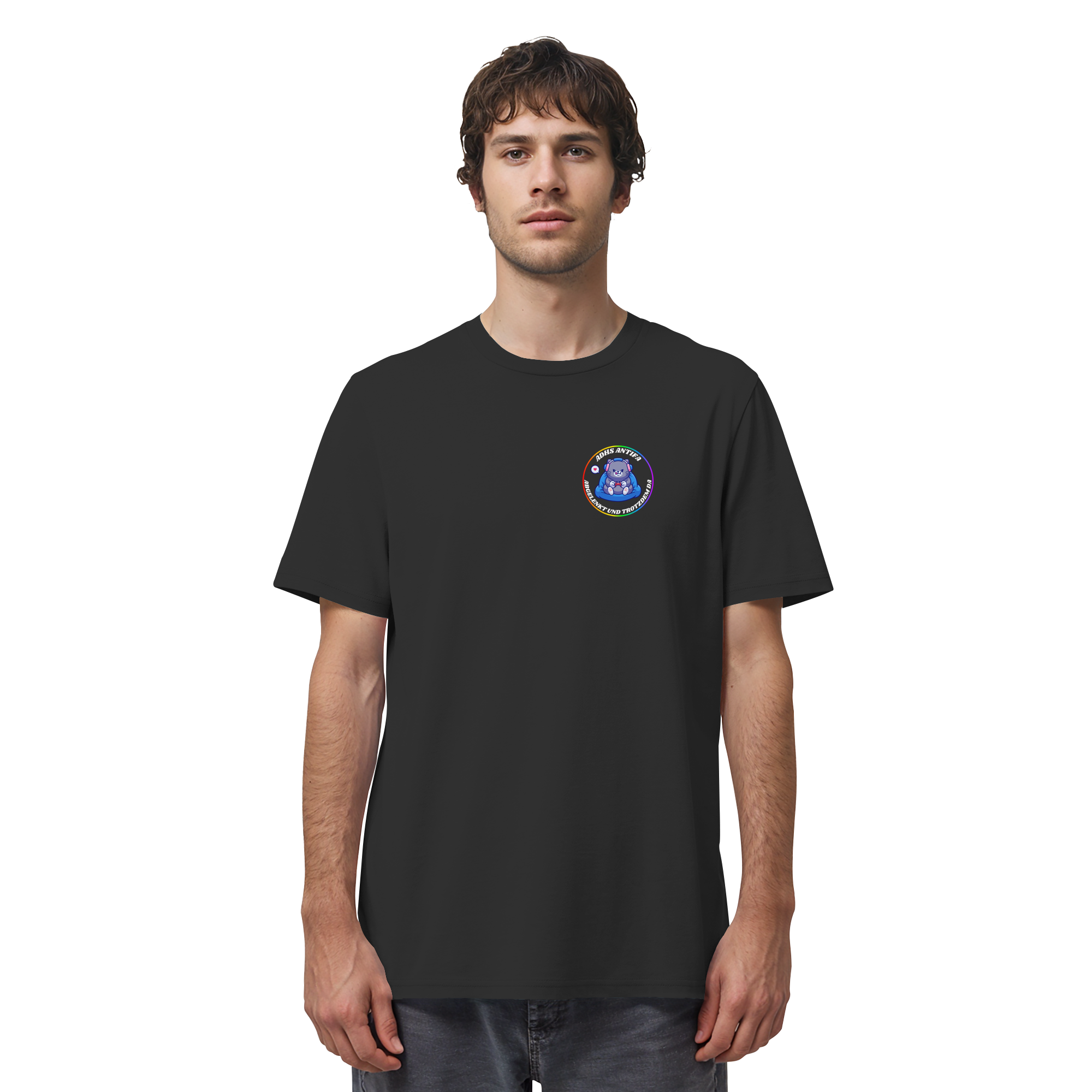 ADHS Antifa: Abgelenkt und trotzdem da "Gamer Cat Edition" - Organic Shirt