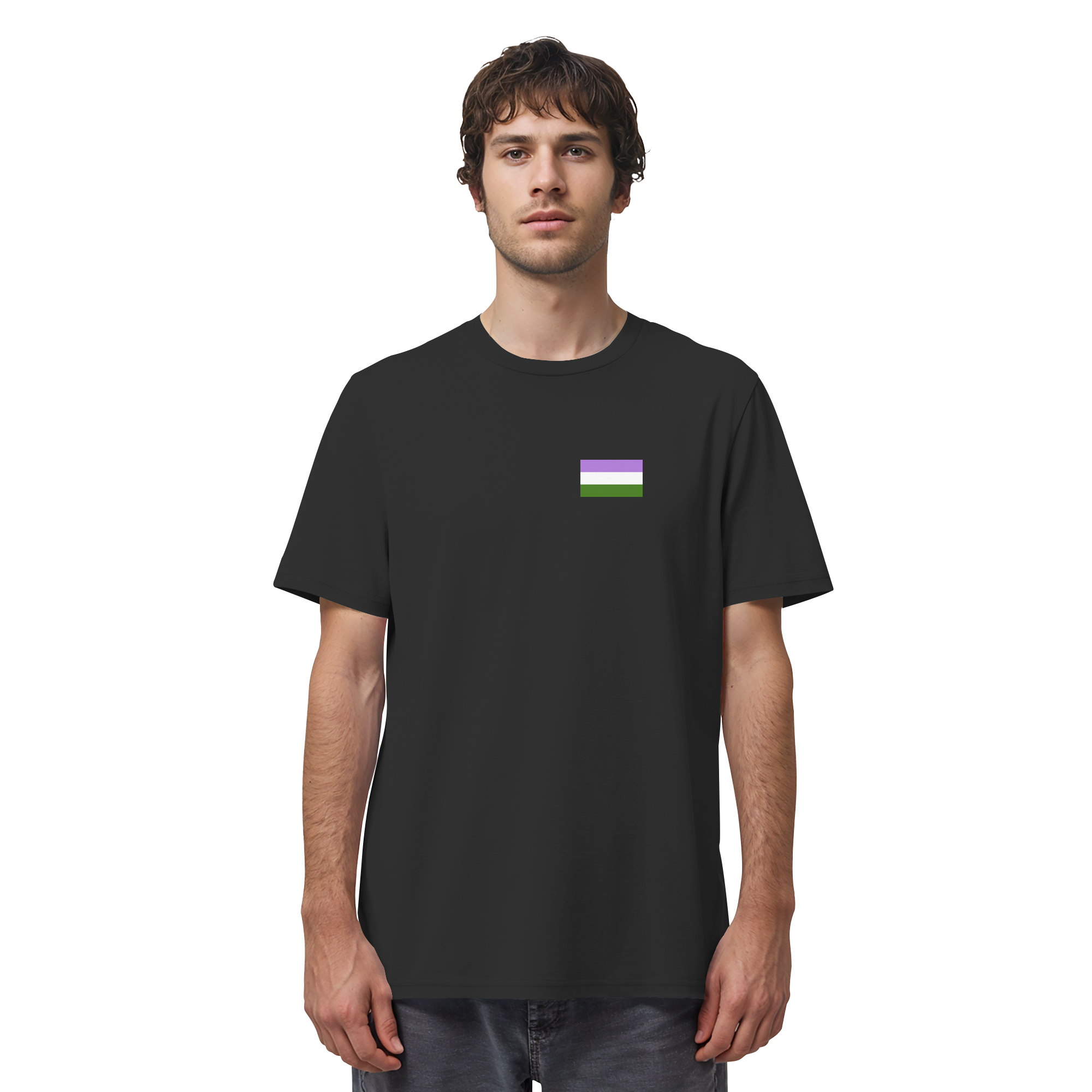 Genderqueer Pride Flag - Organic Shirt