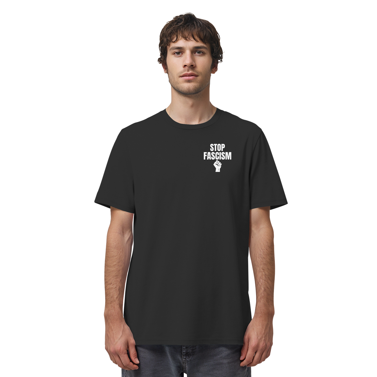 Stop Fascism "Raised Fist Edition" - Organic Shirt