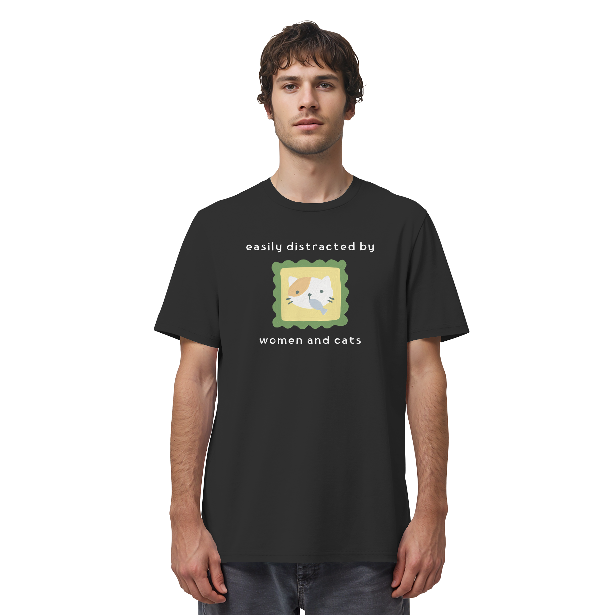 Easily Distracted by Women and Cats - Organic Shirt
