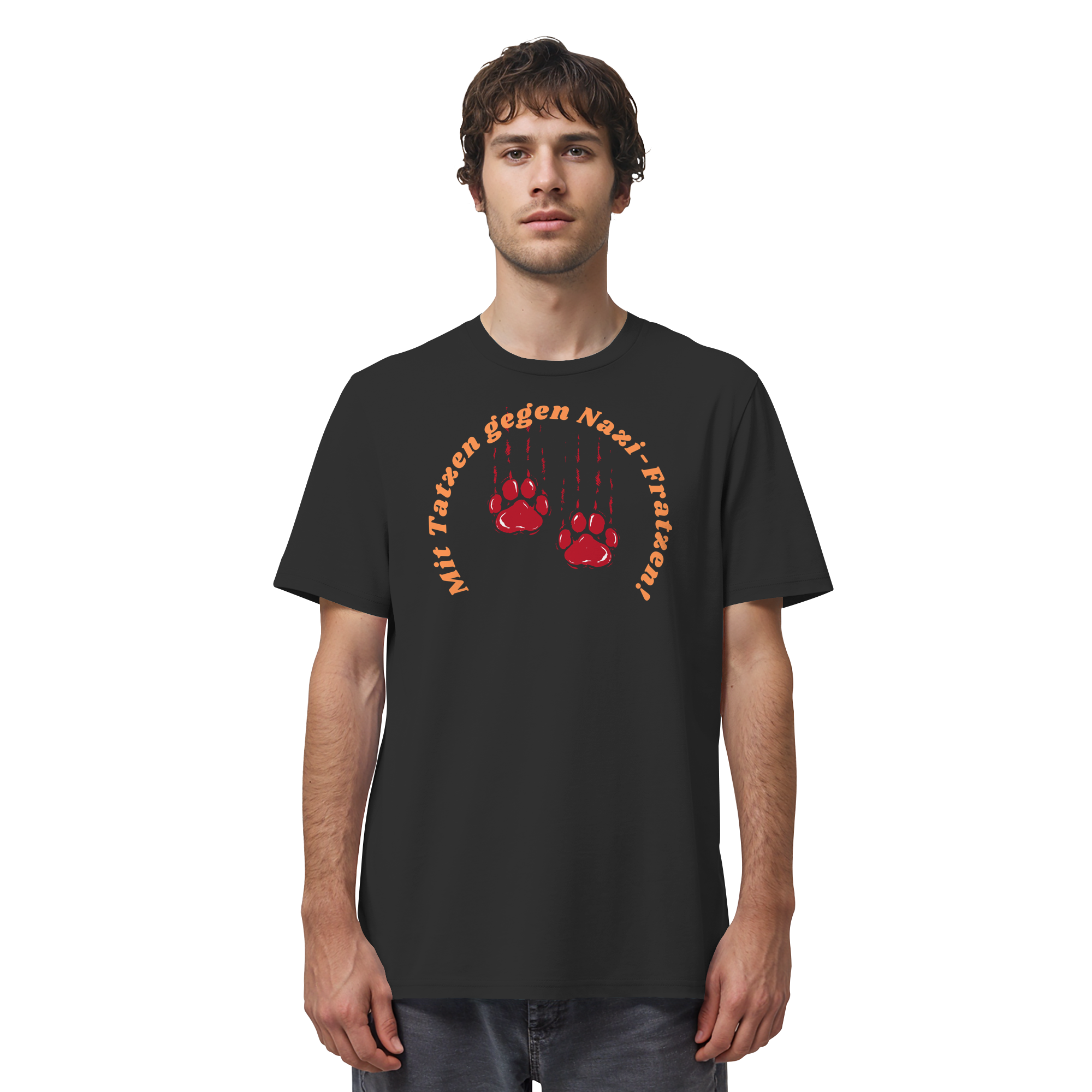 Mit Tatzen gegen Nazi Fratzen - Organic Shirt