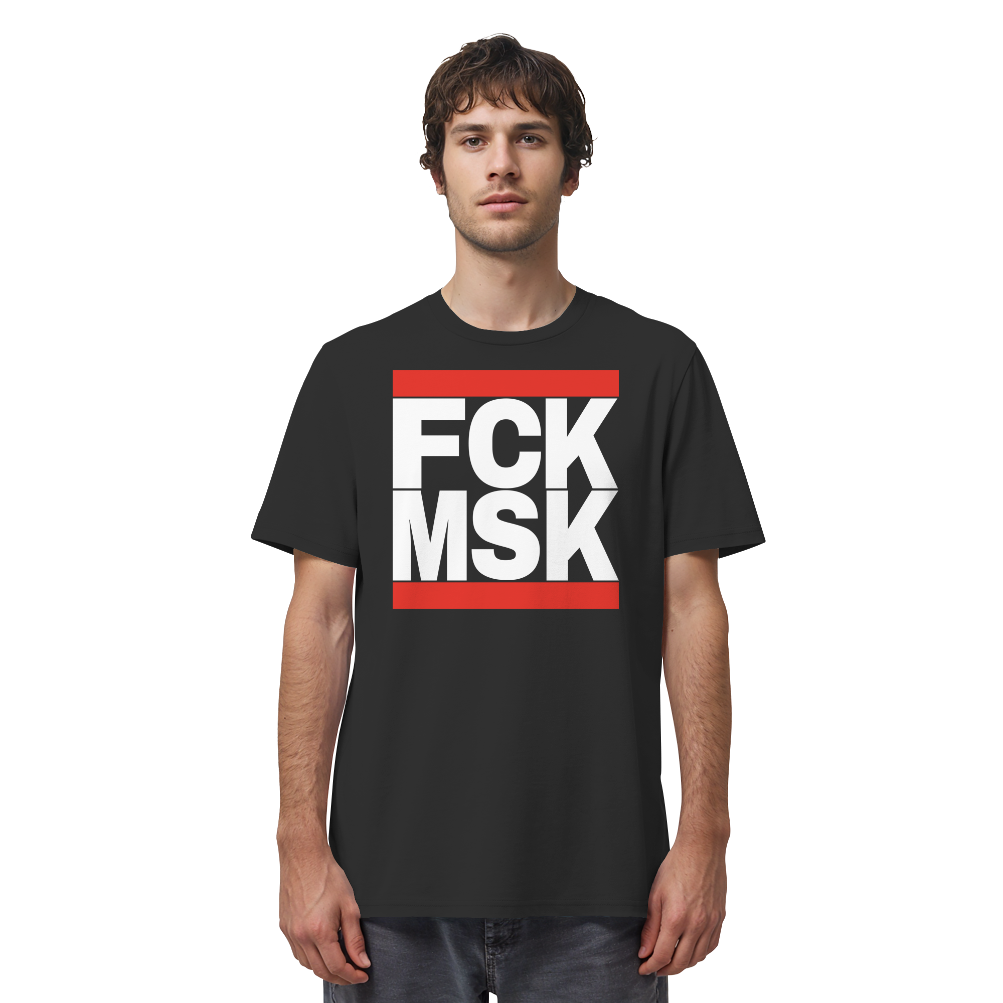 FCK MSK (weiße Schrift) - Organic Shirt