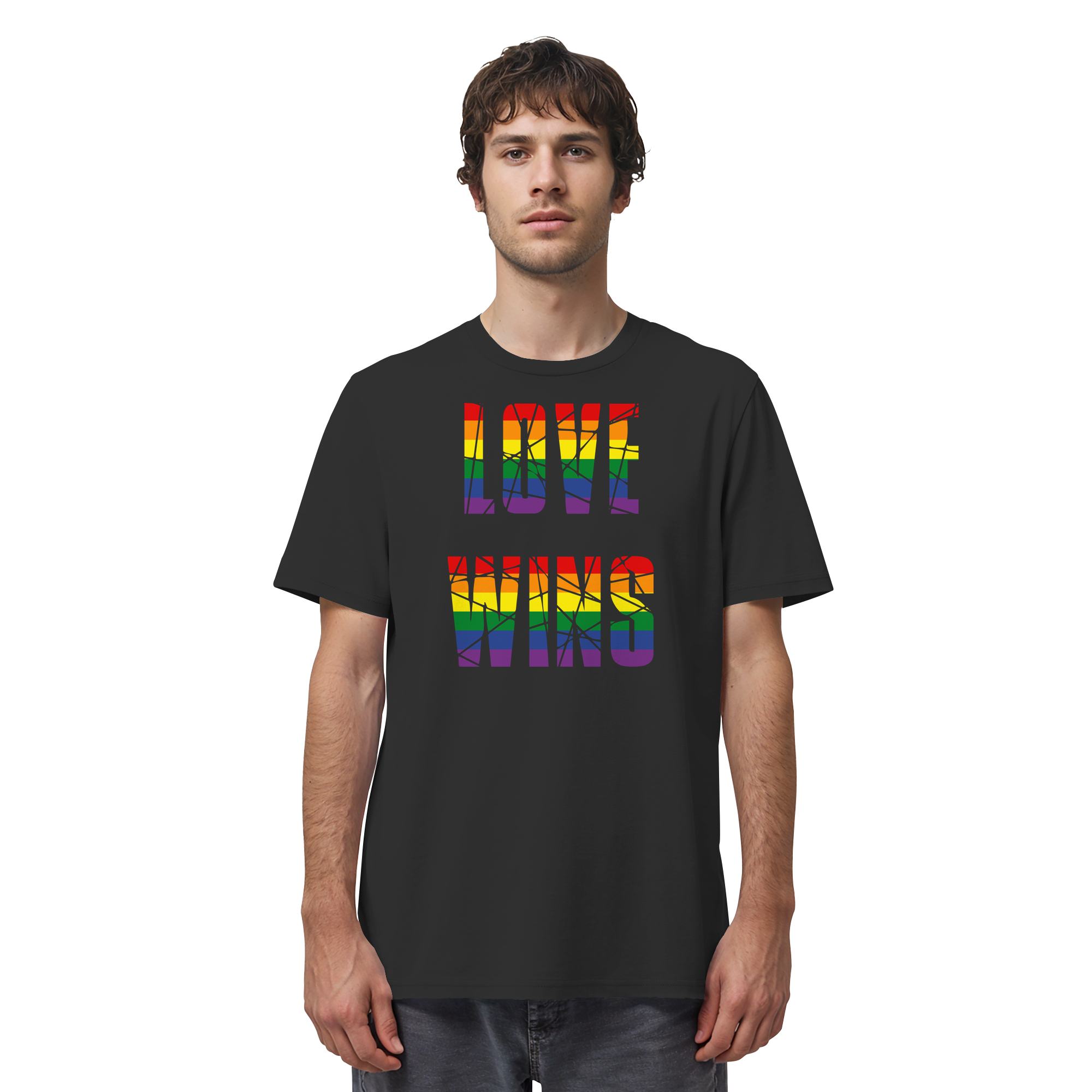 LOVE WINS in Regenbogen Farben - Organic Shirt