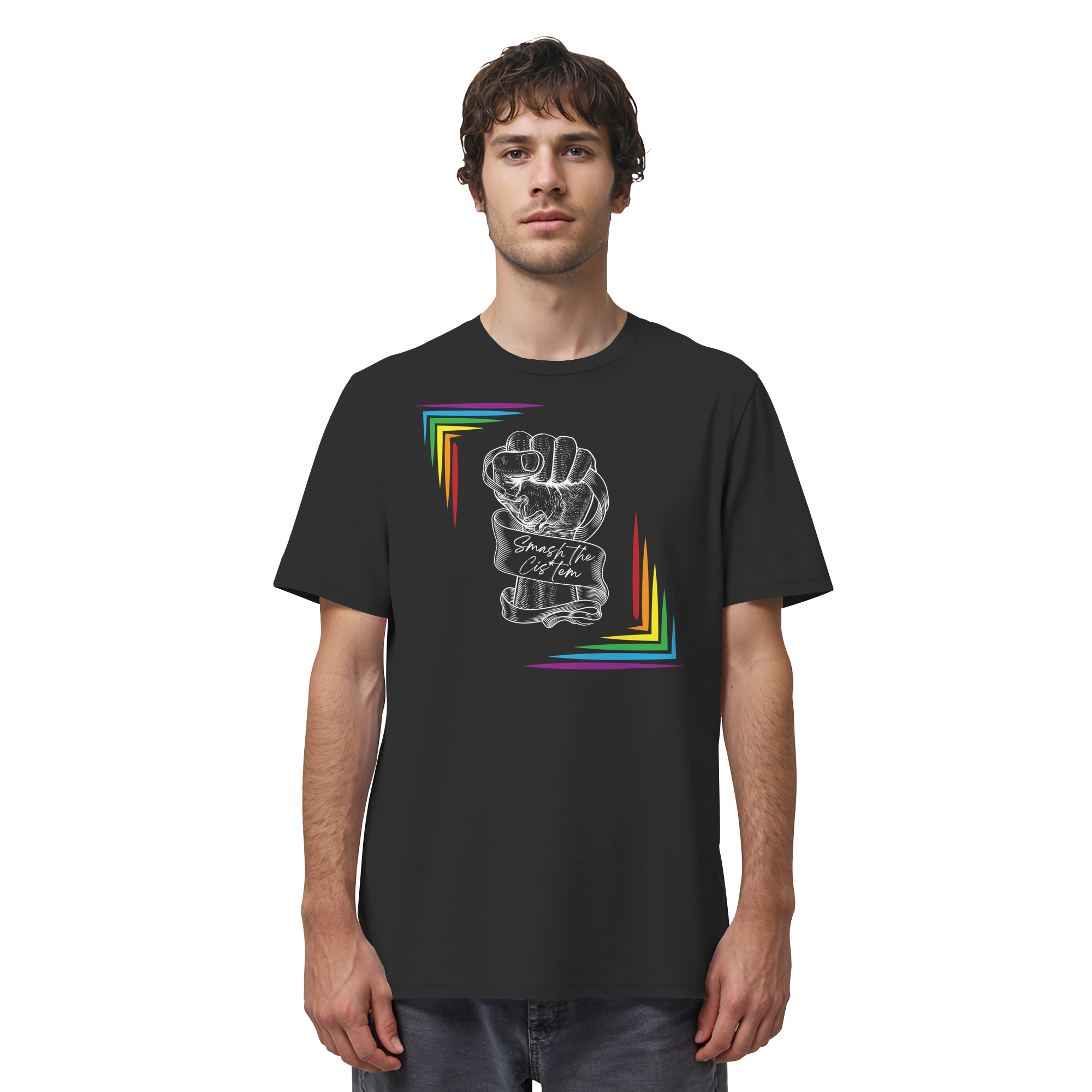 Smash The Cistem (weiße Schrift) - Organic Shirt