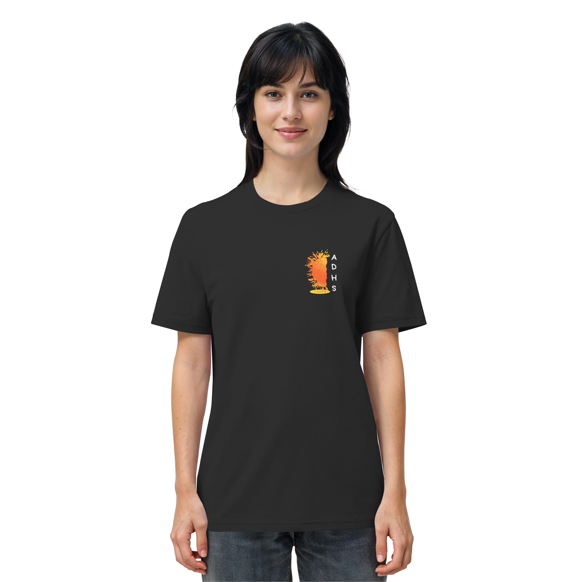 ADHS Authentisch Dynamisch Humorvoll Stark Backprint - Organic Shirt