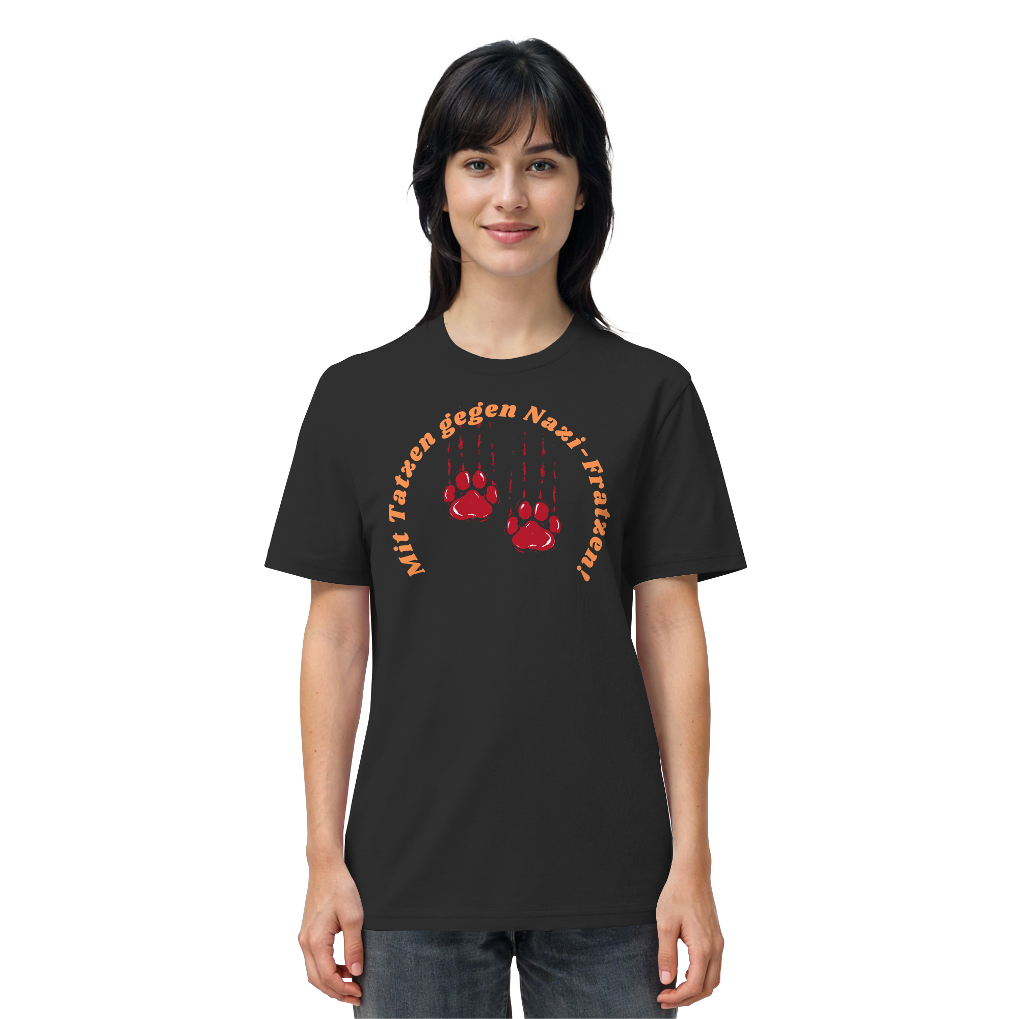Mit Tatzen gegen Nazi Fratzen - Organic Shirt