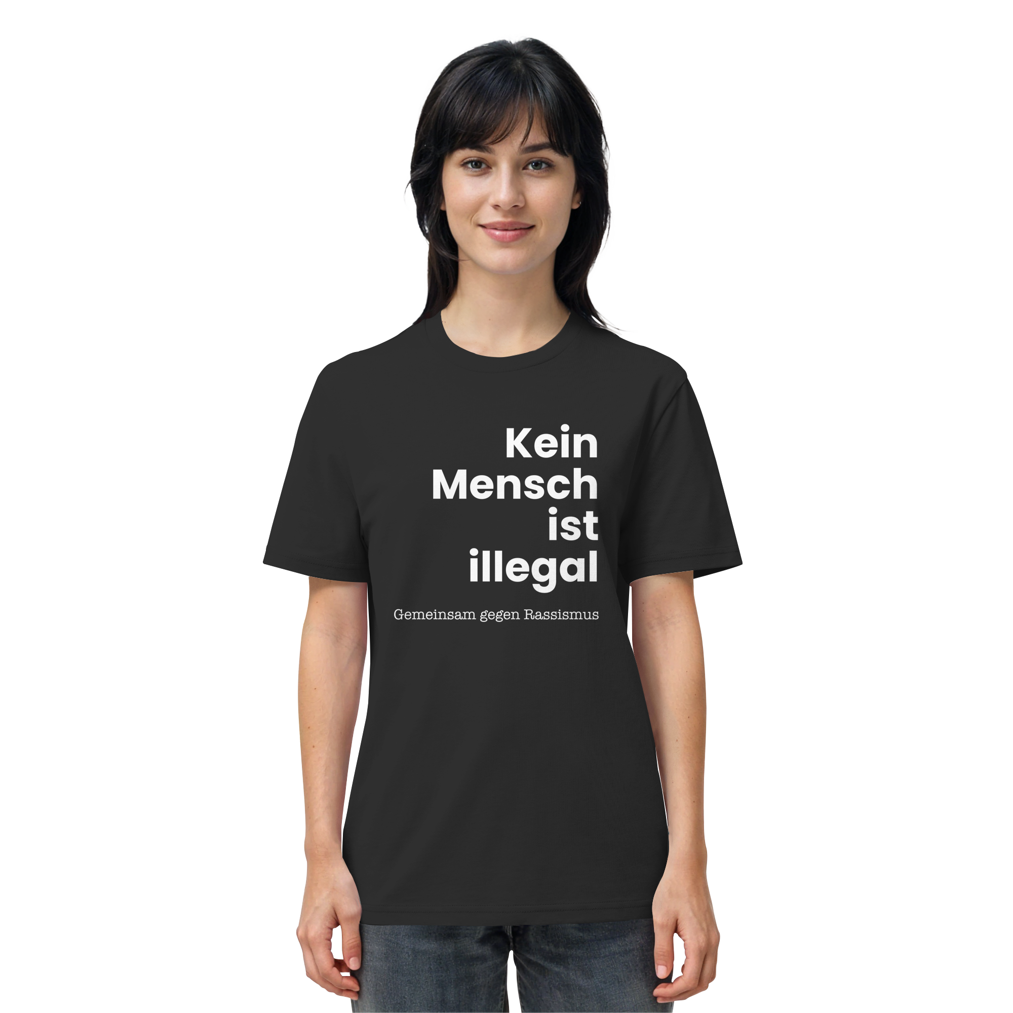Kein Mensch ist illegal "Gemeinsam gegen Rassismus Edition" Frontprint - Organic Shirt