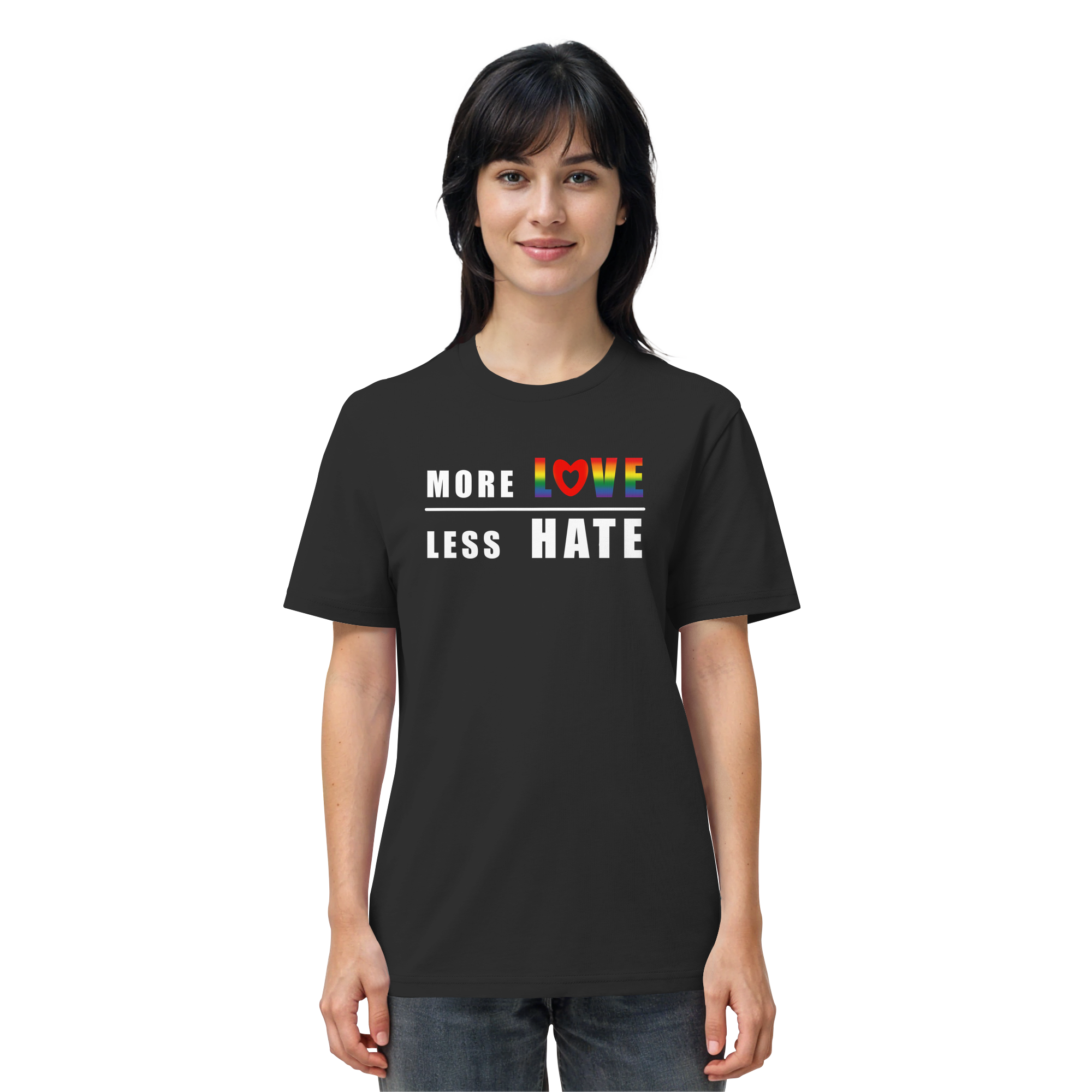 More Love Less Hate "Rainbow Edition" - Organic Shirt