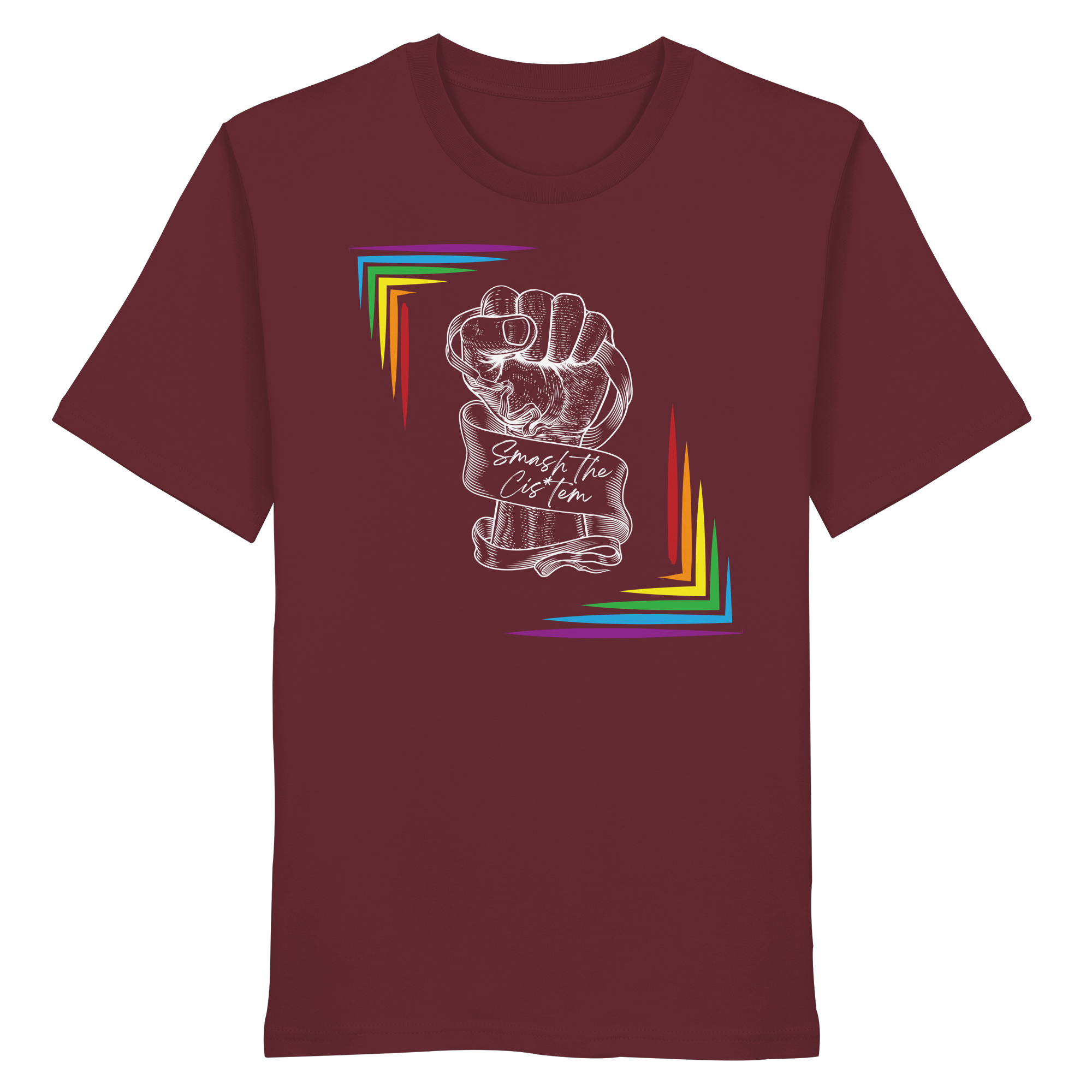 Smash The Cistem (weiße Schrift) - Organic Shirt