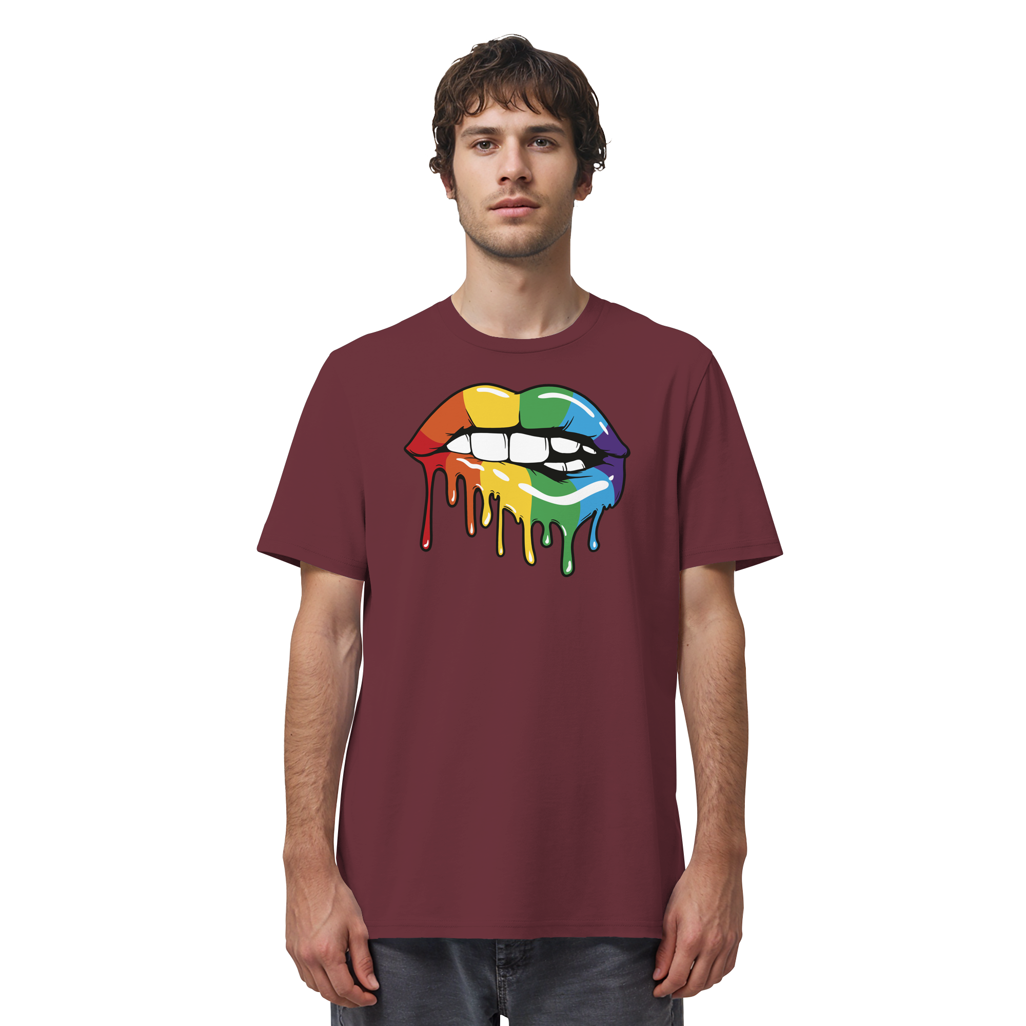Regenbogen Lippen - Organic Shirt