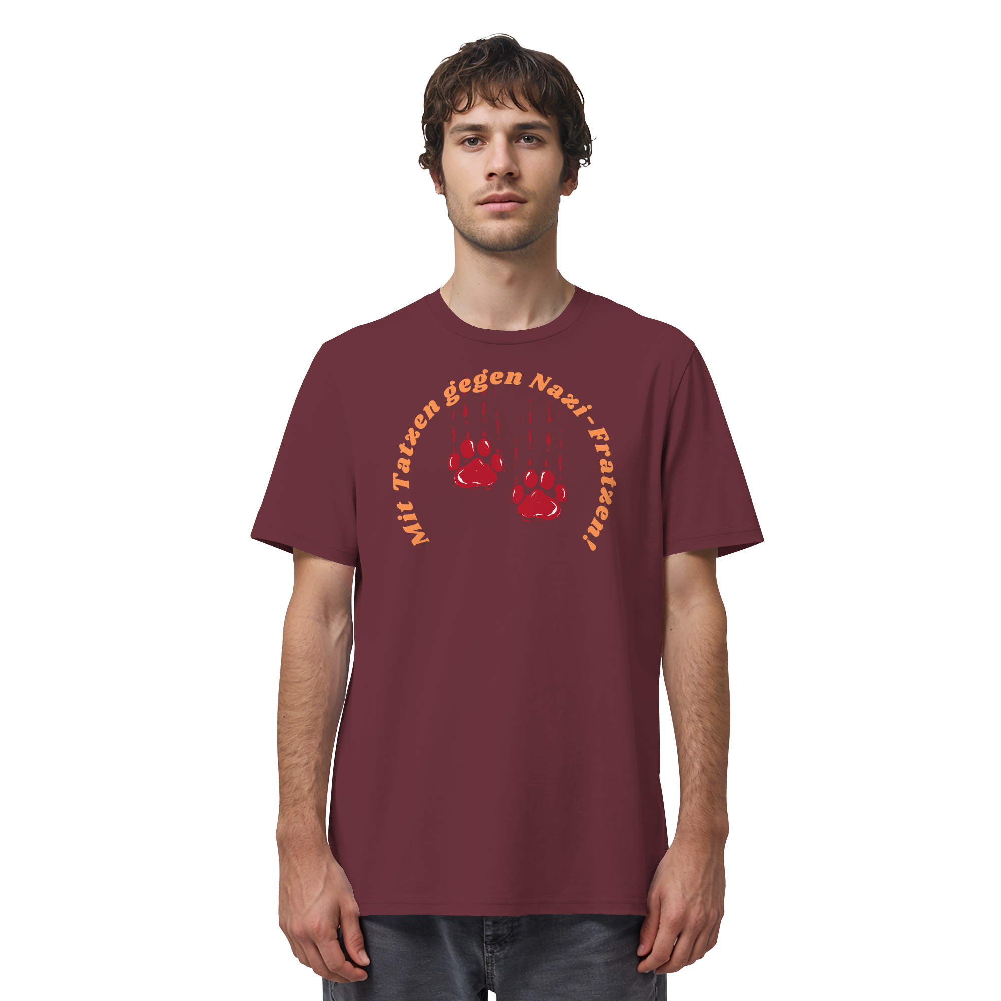 Mit Tatzen gegen Nazi Fratzen - Organic Shirt