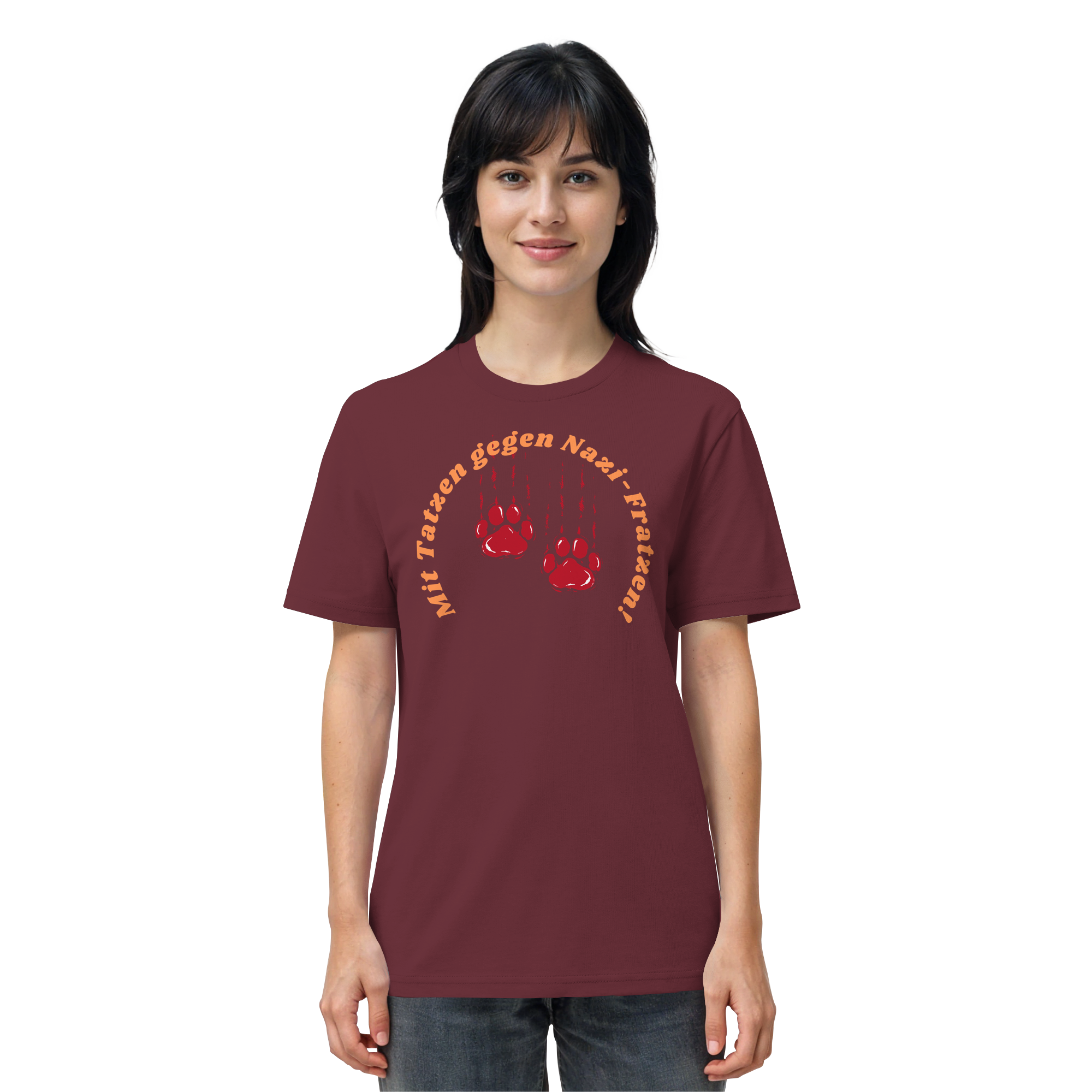 Mit Tatzen gegen Nazi Fratzen - Organic Shirt