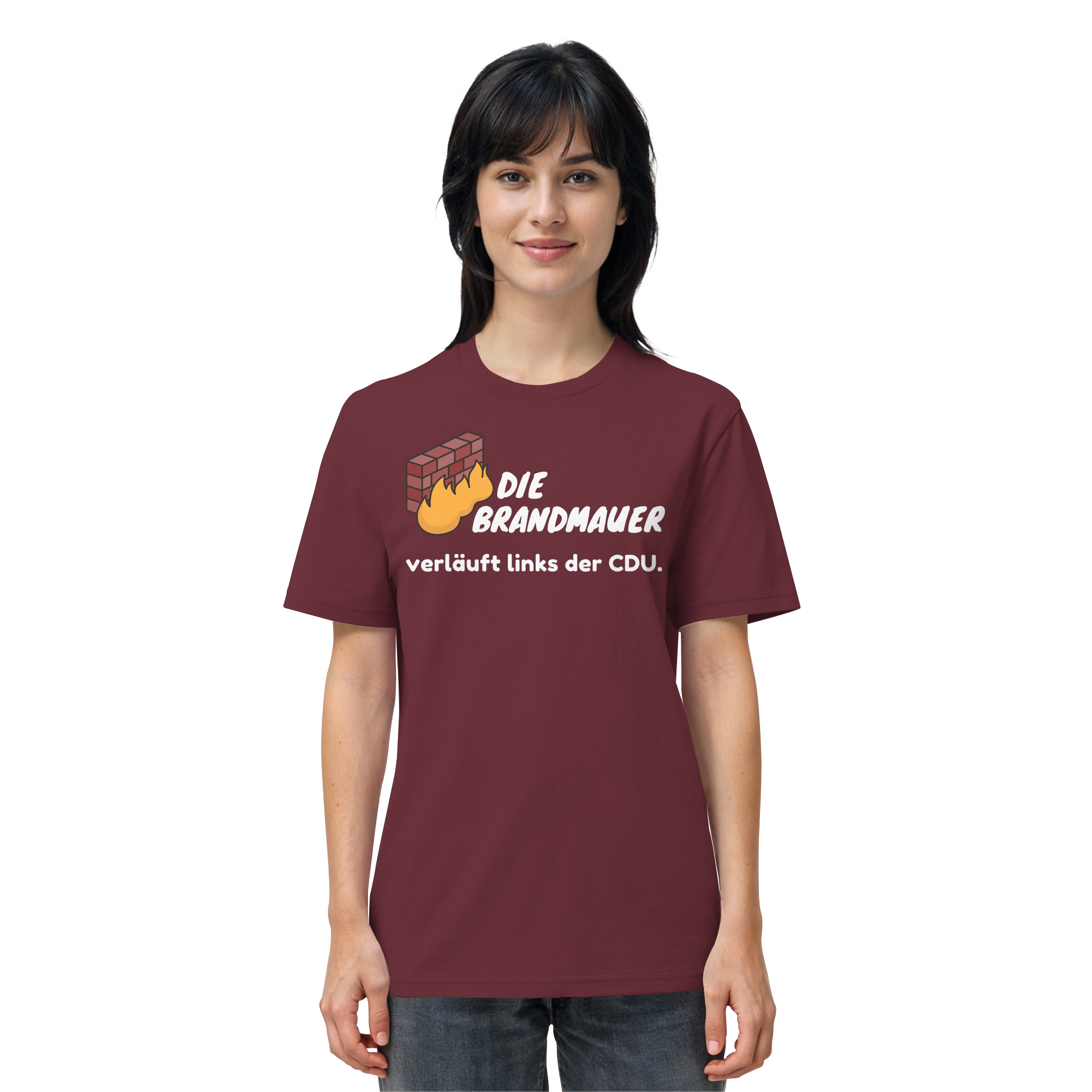 Brandmauer (weiße Schrift) - Organic Shirt