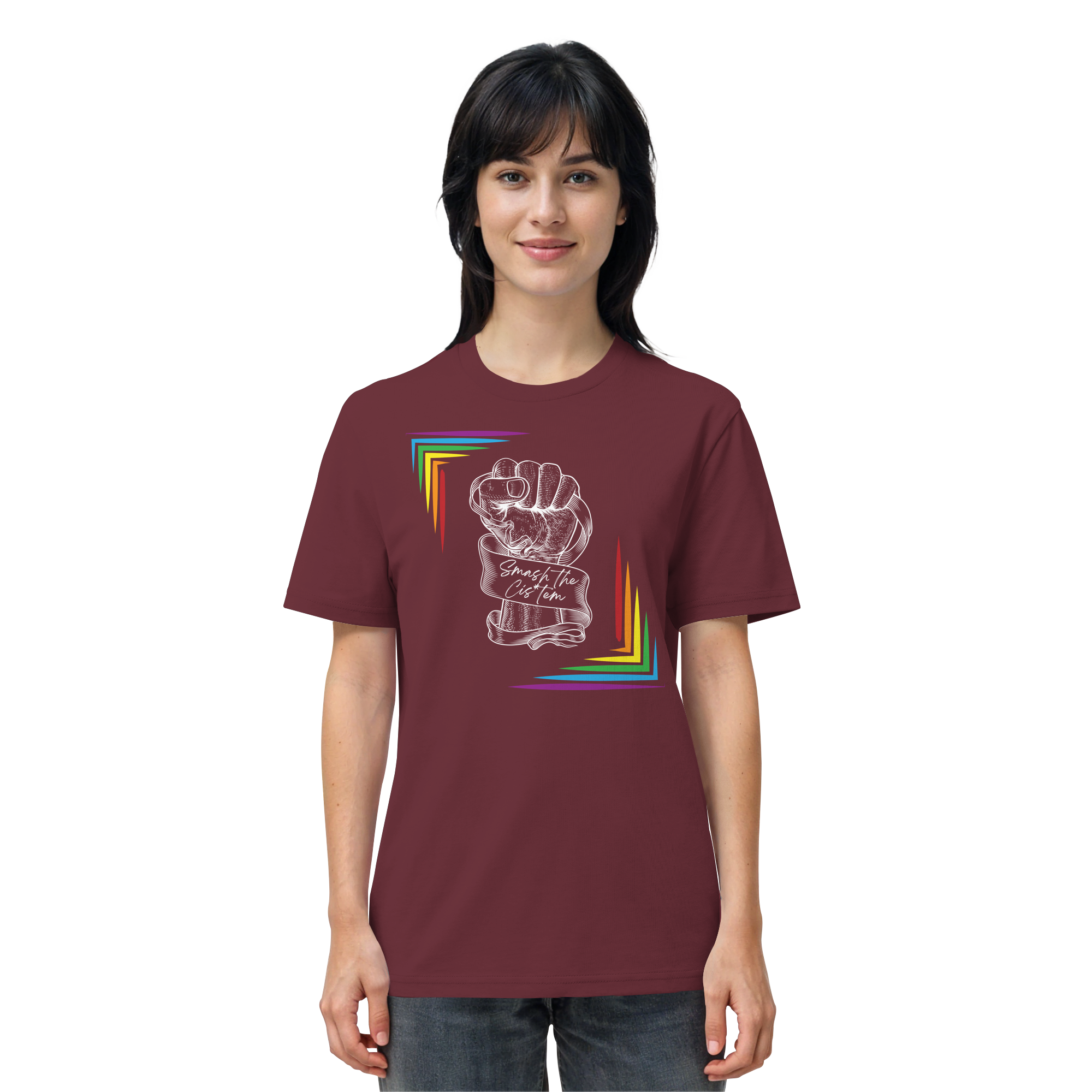 Smash The Cistem (weiße Schrift) - Organic Shirt