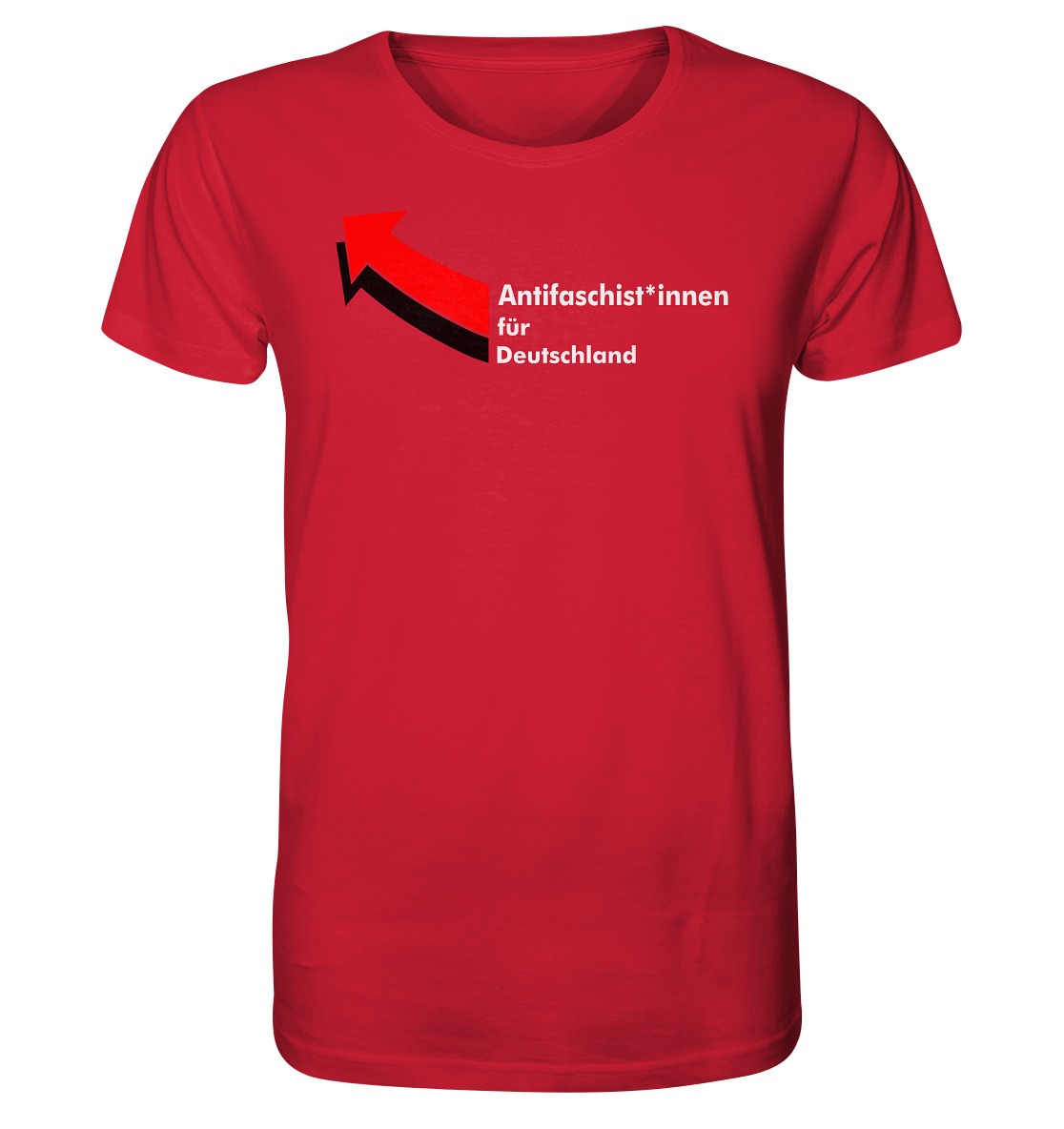 Antifaschist*innen für Deutschland (weiße Schrift) Unisex Shirt