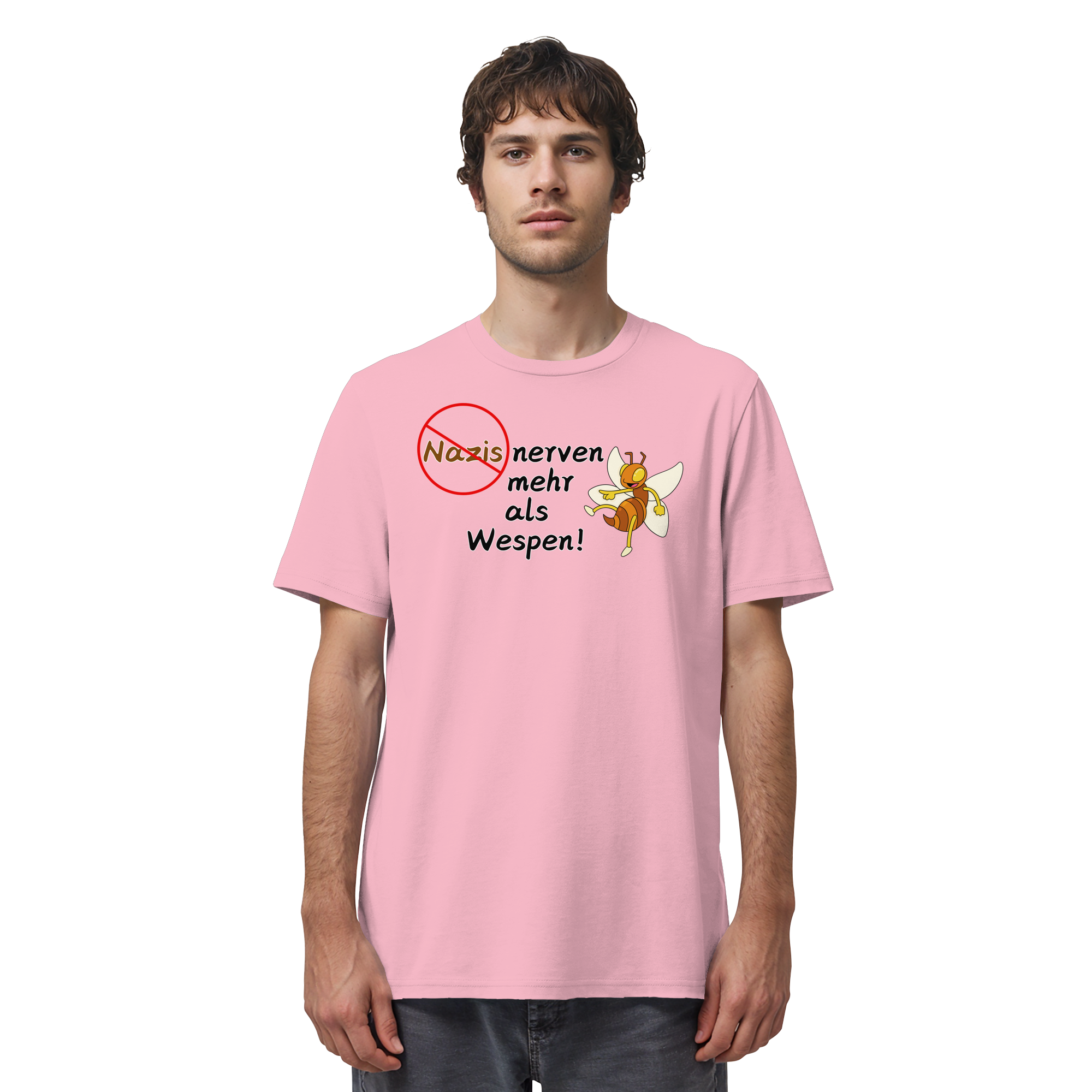 Nazis nerven mehr als Wespen - Organic Shirt