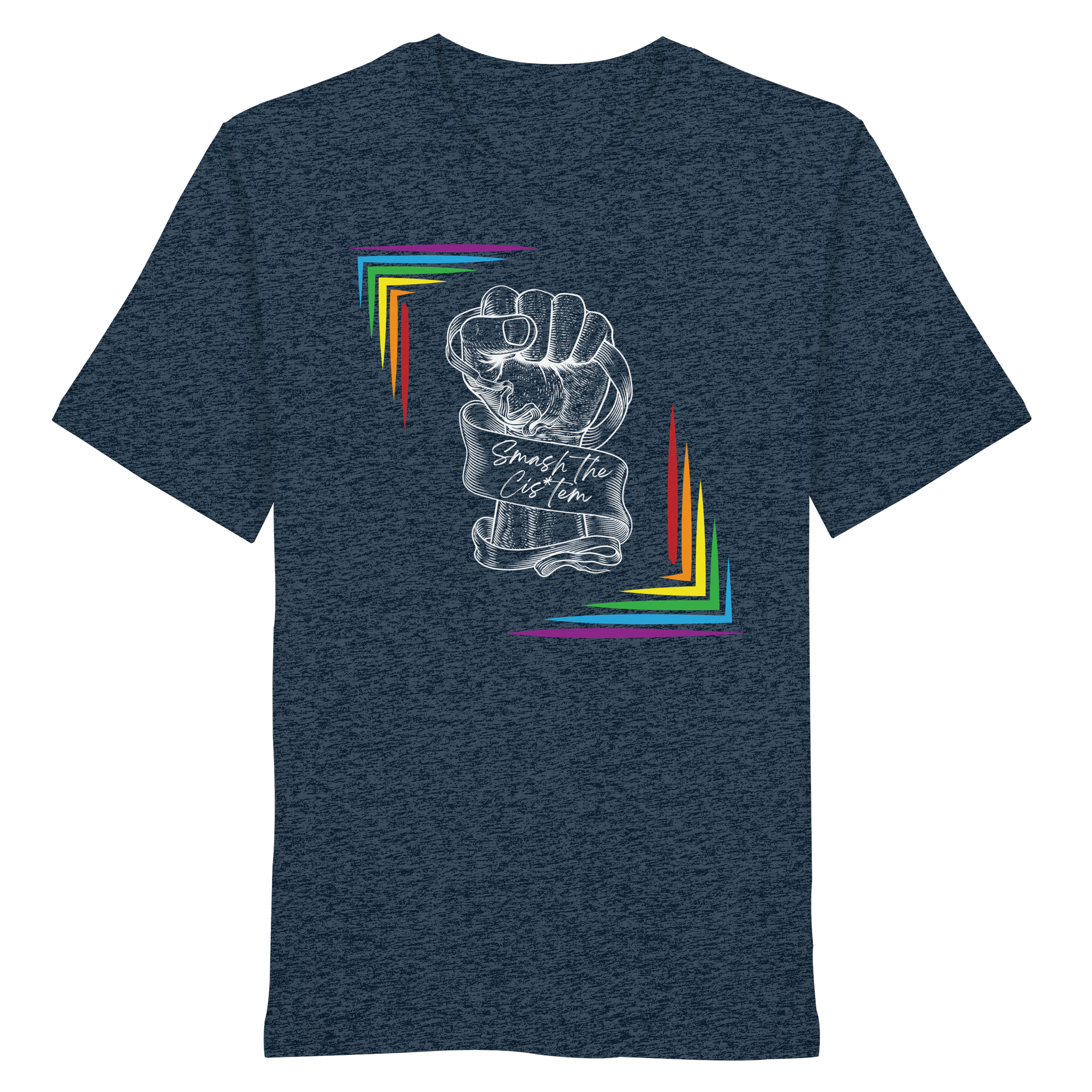 Smash The Cistem (weiße Schrift) - Organic Shirt