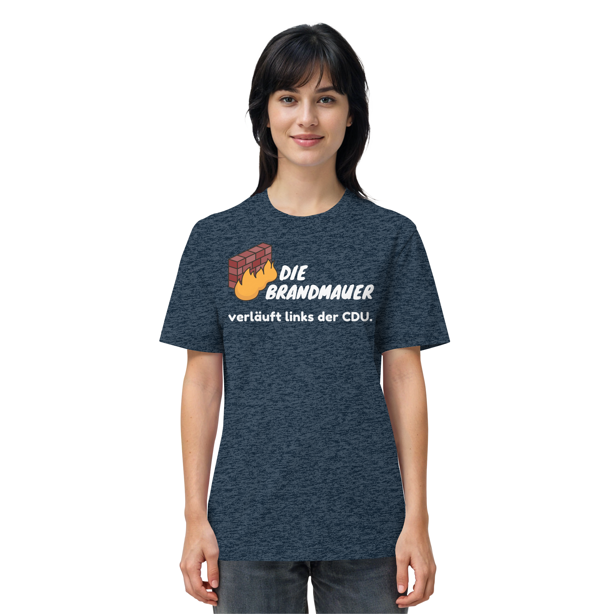 Brandmauer (weiße Schrift) - Organic Shirt