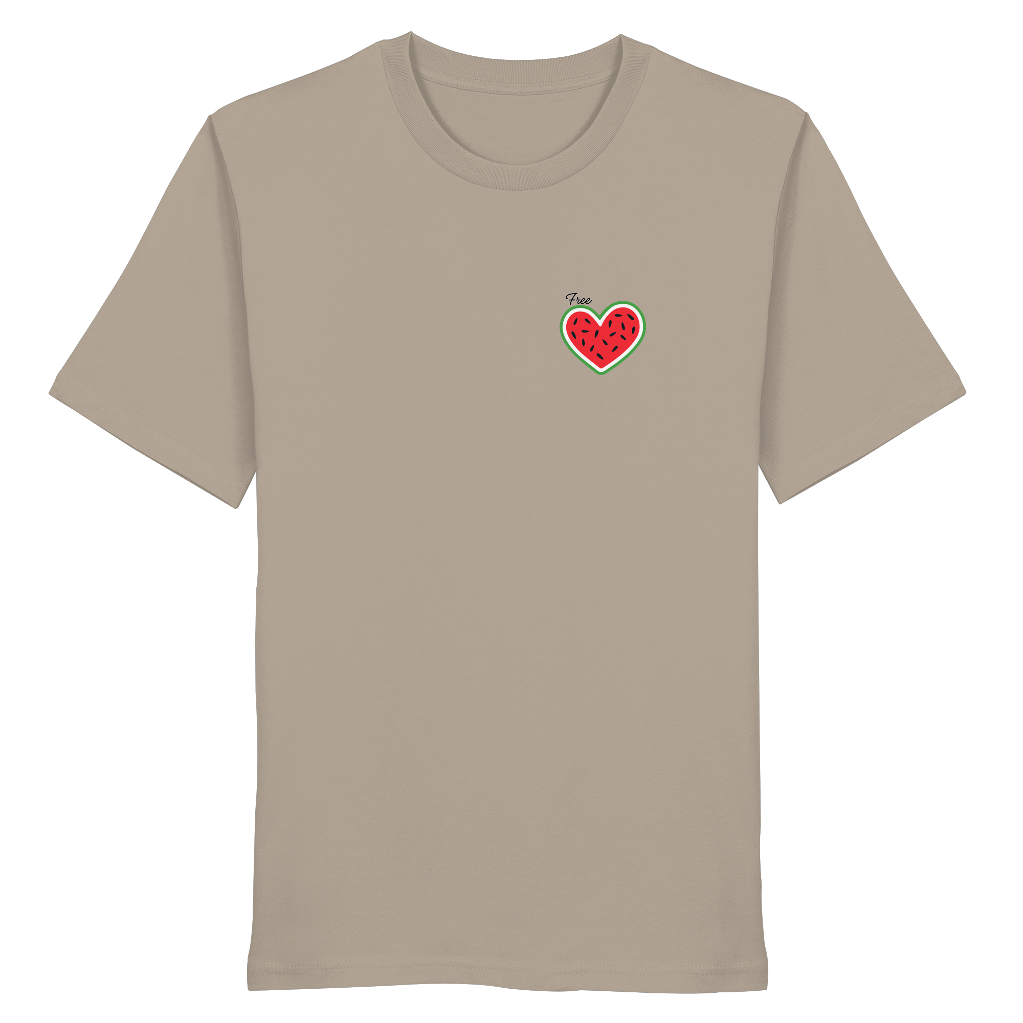 Free Palestine "Melon Heart Edition" - Organic Shirt