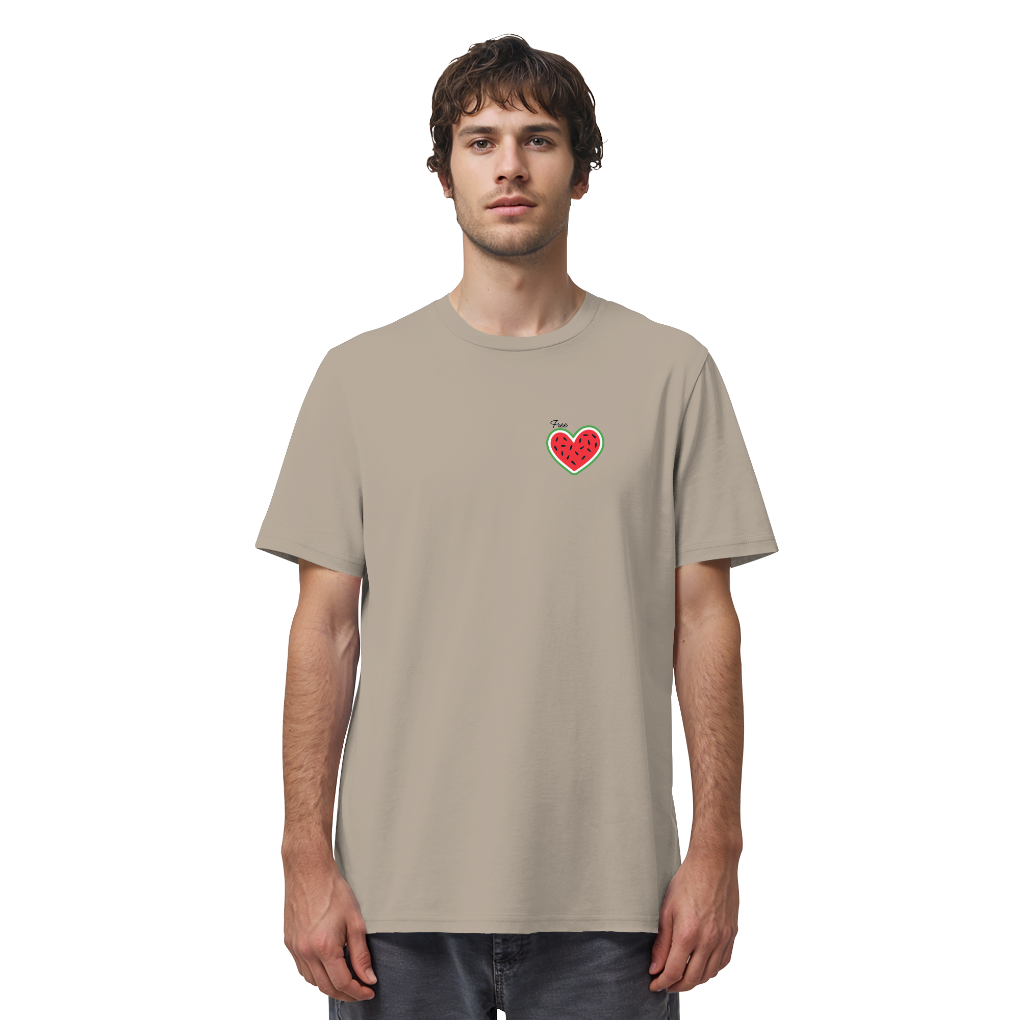 Free Palestine "Melon Heart Edition" - Organic Shirt