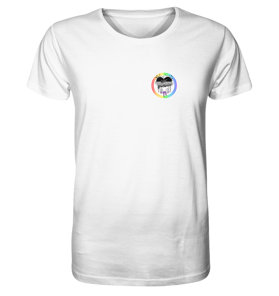 Asexual Not Broken "Regenbogenkreis Edition" - Organic Shirt