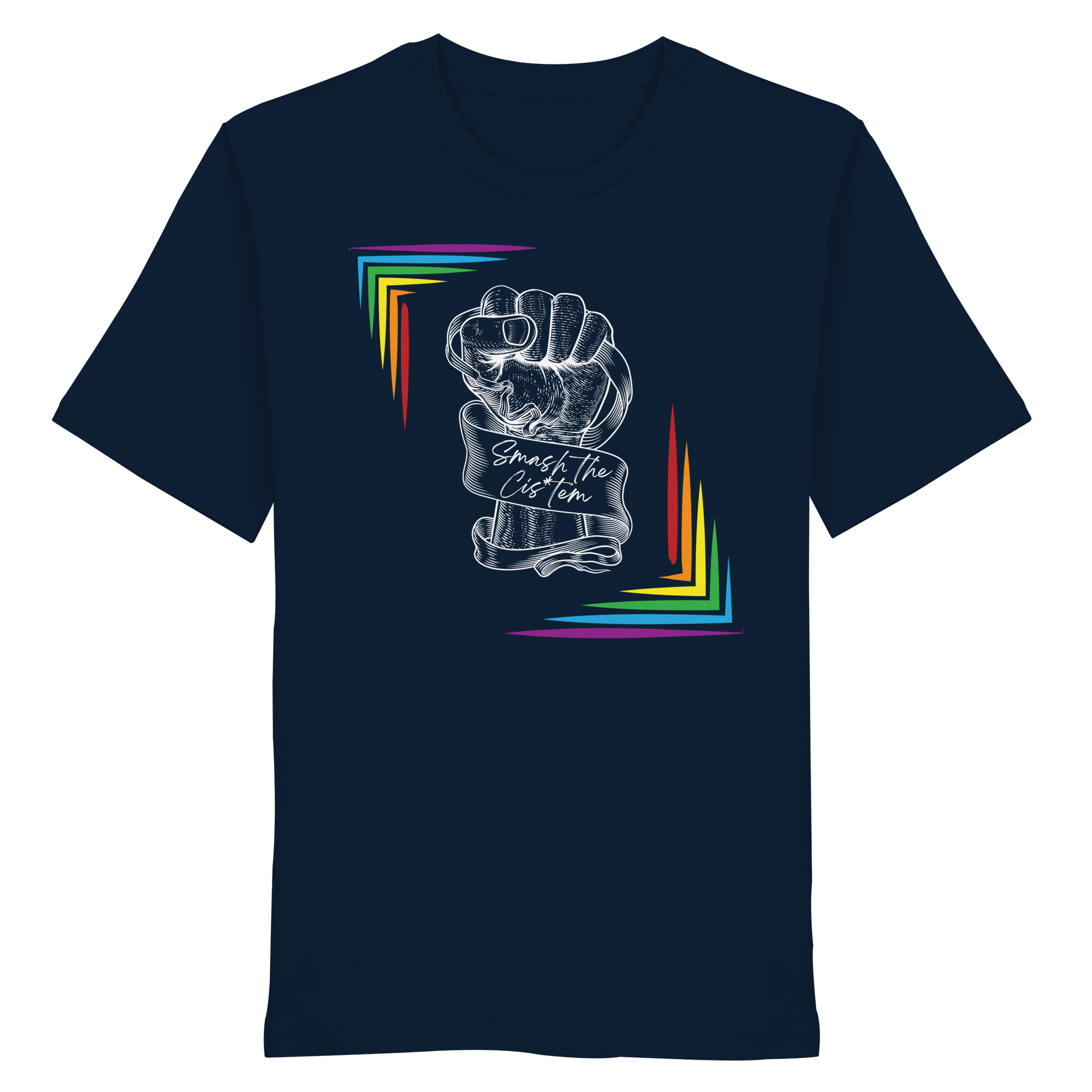 Smash The Cistem (weiße Schrift) - Organic Shirt