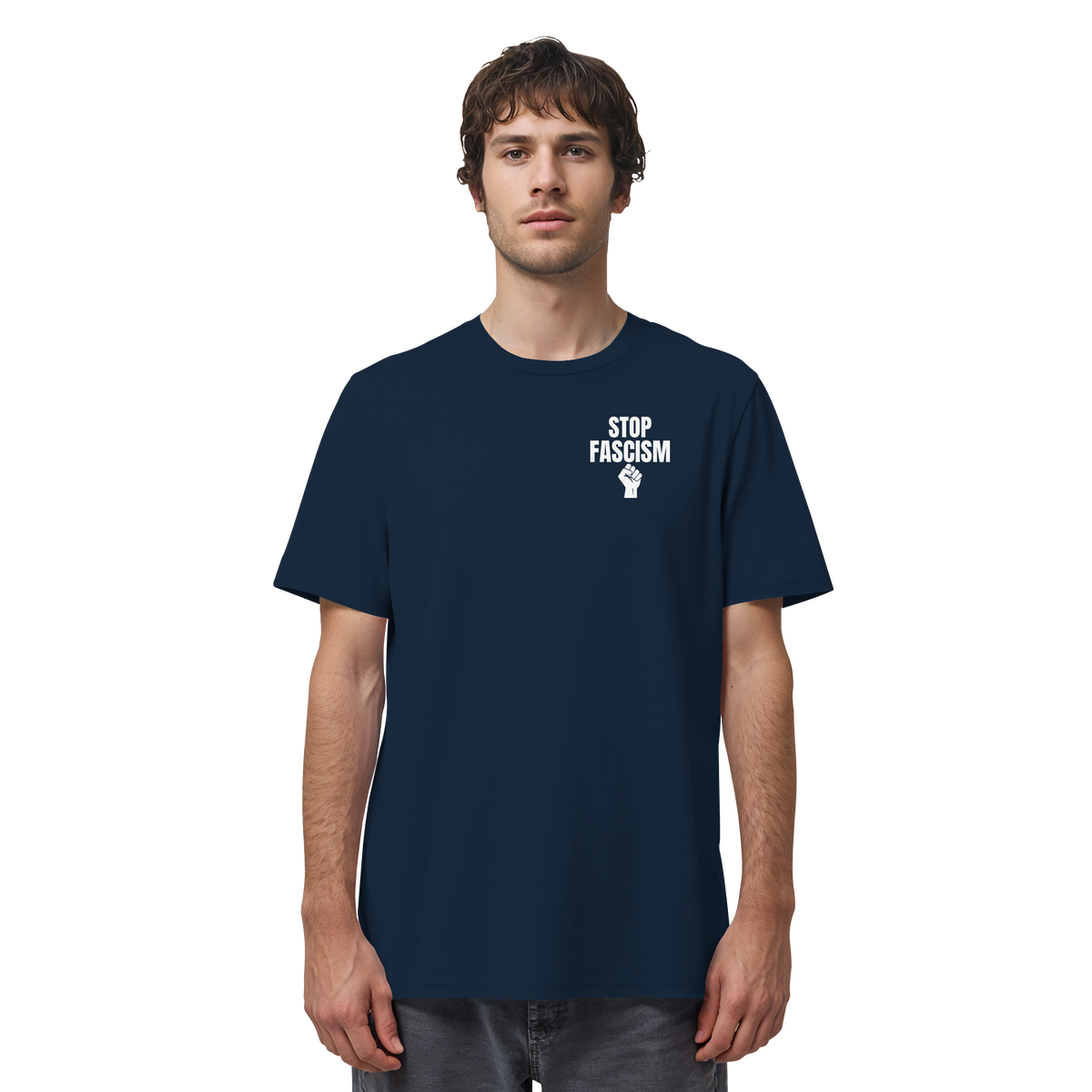 Stop Fascism "Raised Fist Edition" - Organic Shirt