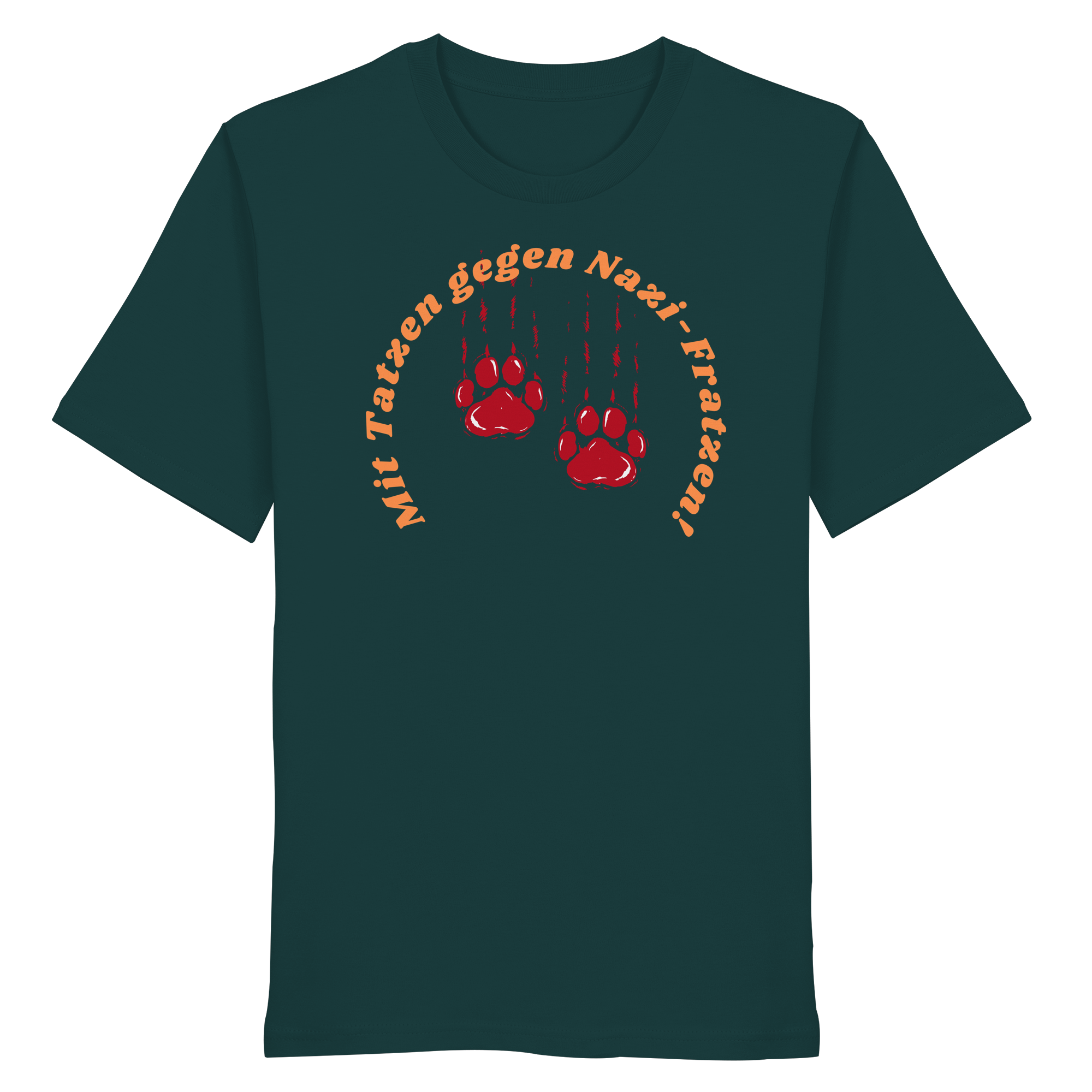 Mit Tatzen gegen Nazi Fratzen - Organic Shirt