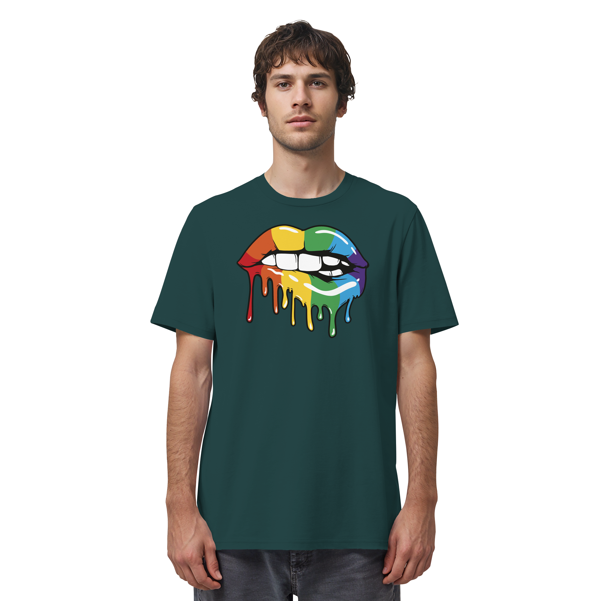 Regenbogen Lippen - Organic Shirt
