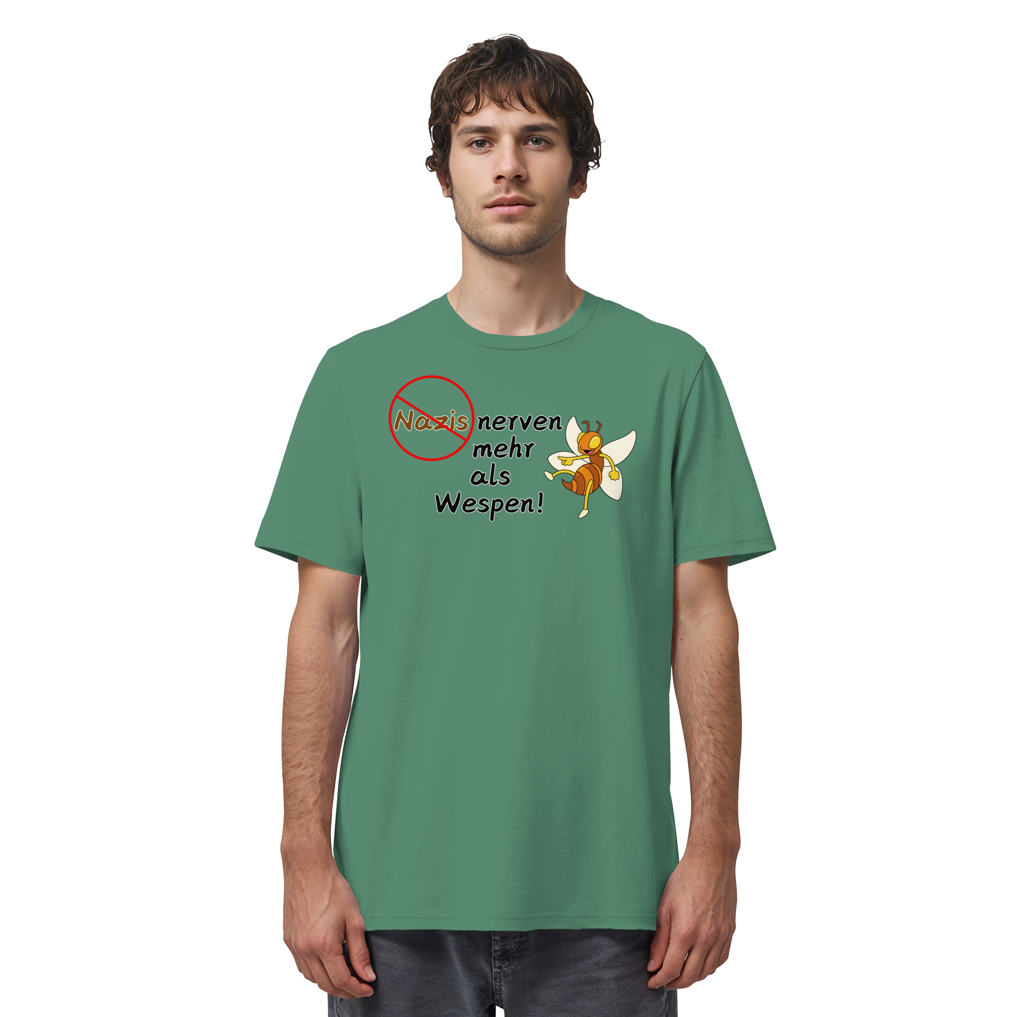 Nazis nerven mehr als Wespen - Organic Shirt