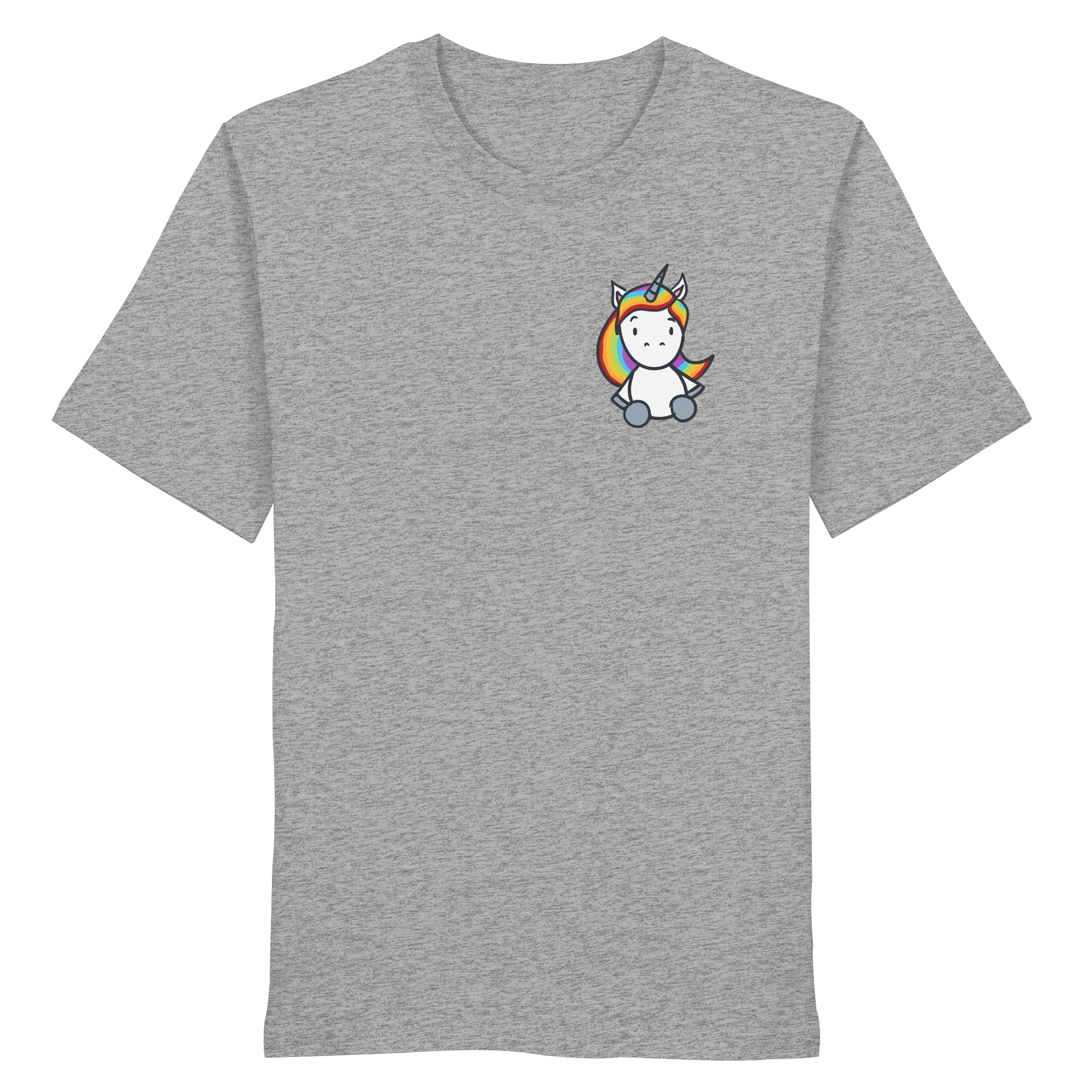 Schwarz Weiß wird Regenbogen Farben Backprint (hell) - Organic Shirt