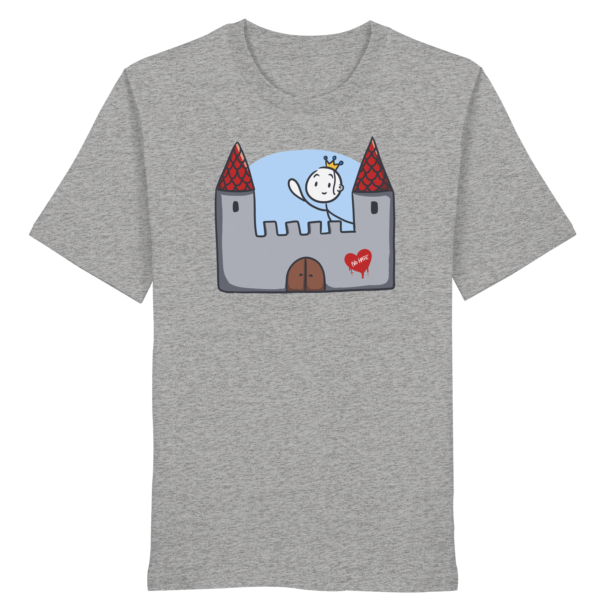 Seelenmännchen "Schloss Edition" Frontprint (hell) - Organic Shirt