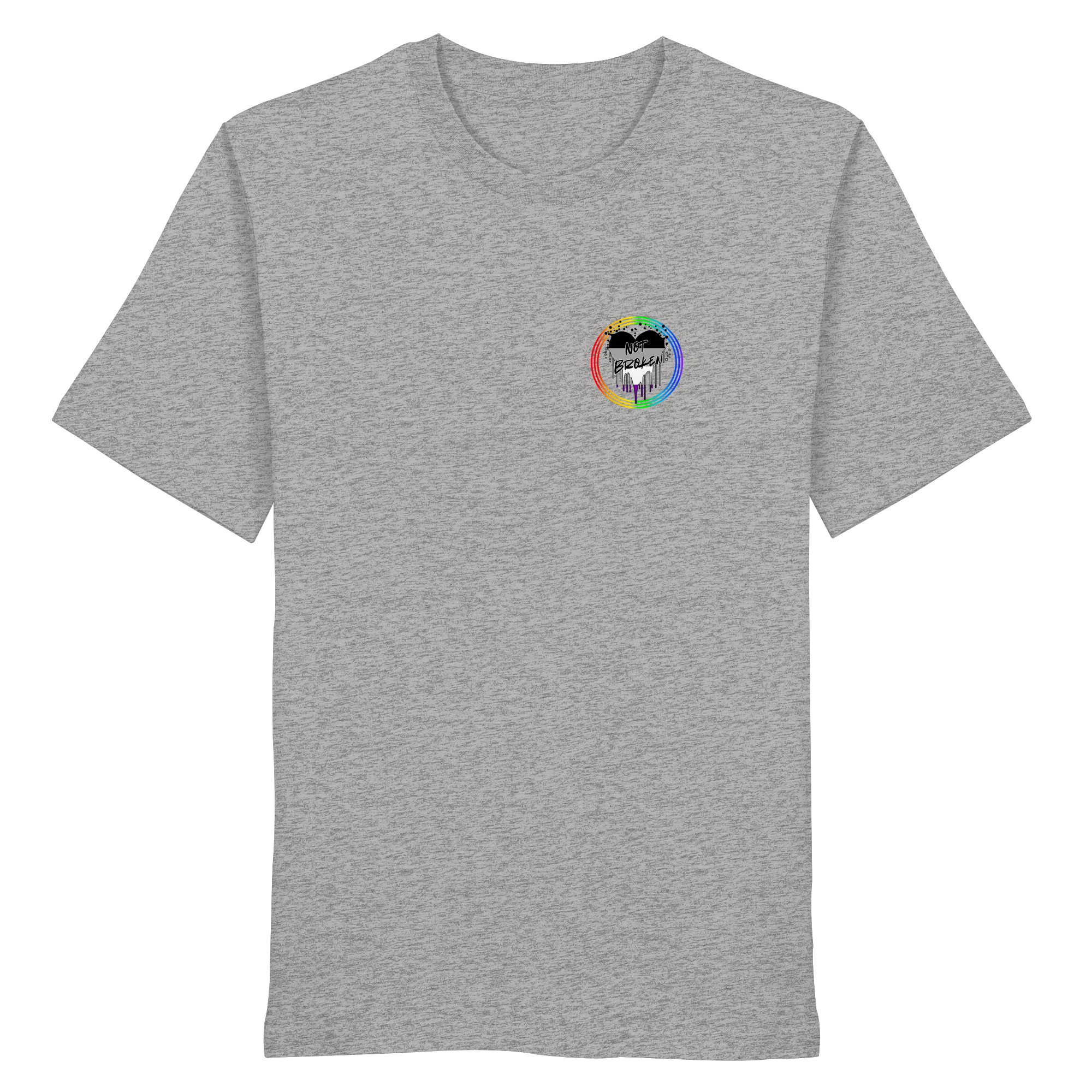 Asexual Not Broken "Regenbogenkreis Edition" - Organic Shirt