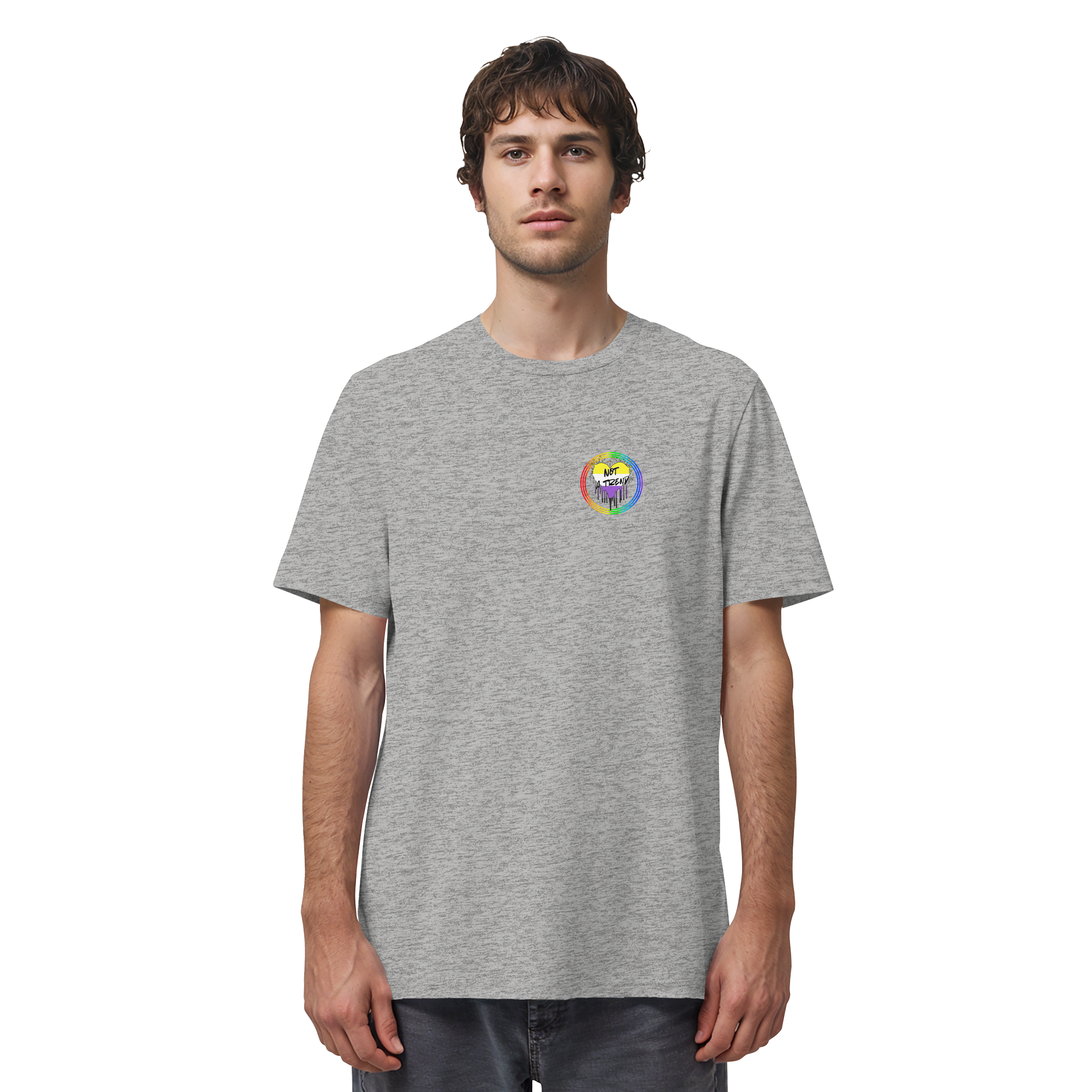 Nonbinary Not a Trend "Regenbogenkreis Edition" - Organic Shirt