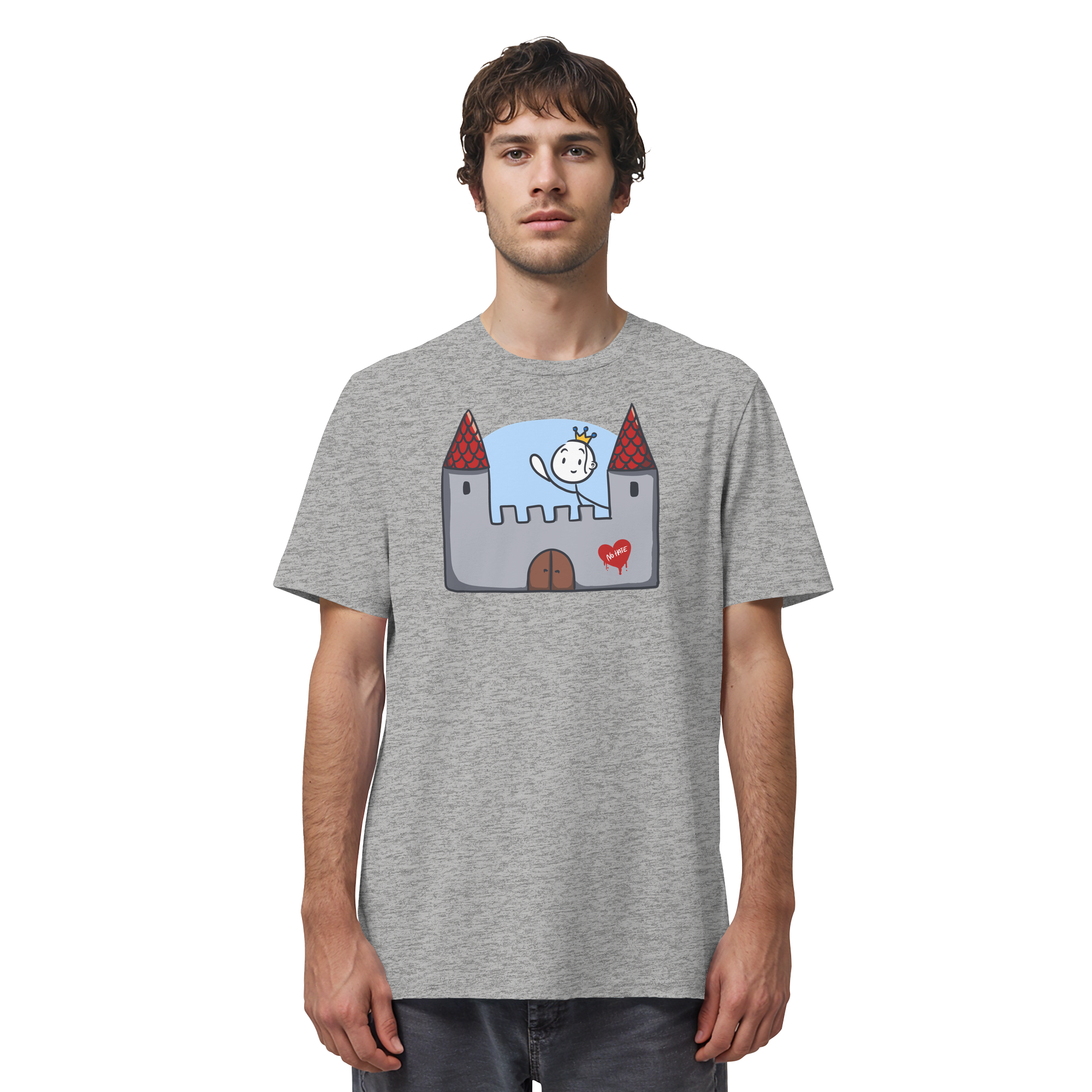 Seelenmännchen "Schloss Edition" Frontprint (hell) - Organic Shirt