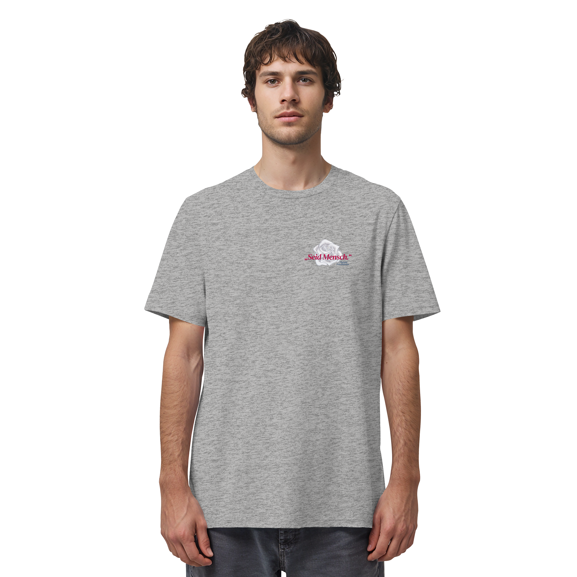 Seid Mensch "Weiße Rose Edition" - Organic Shirt