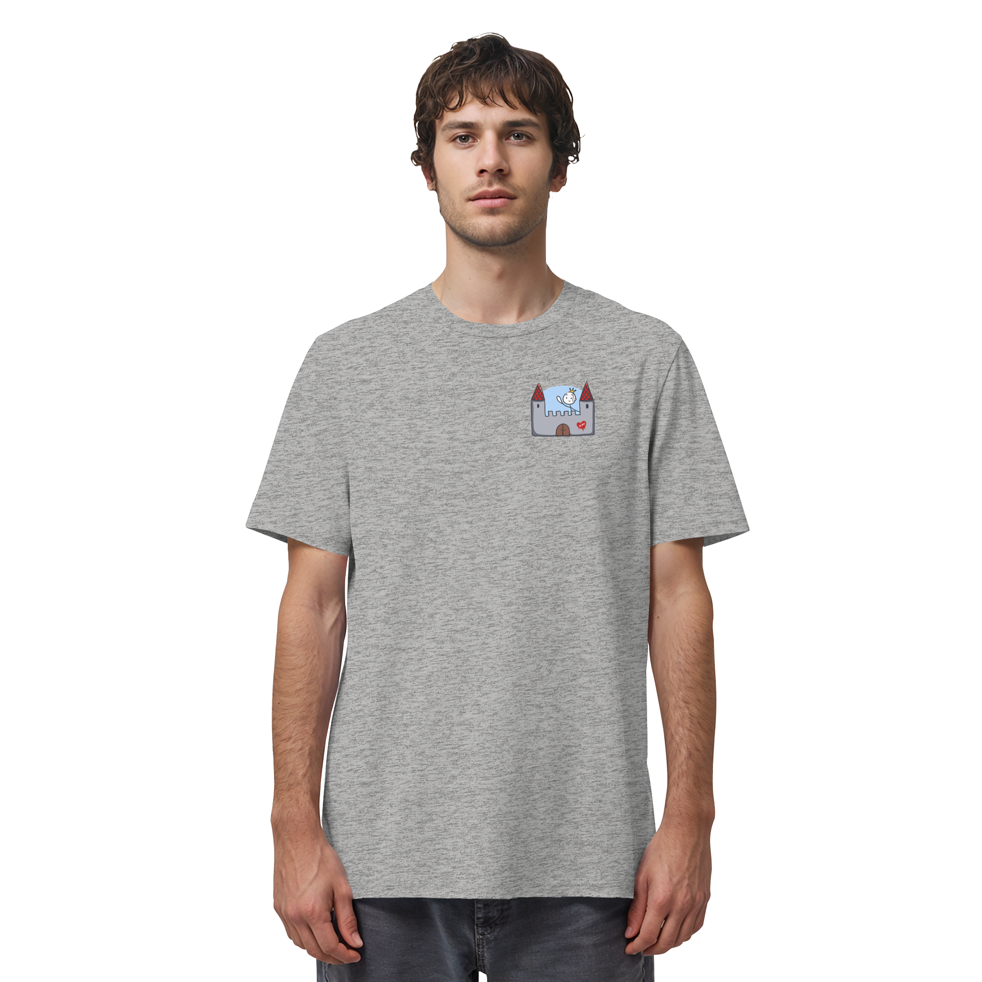 Seelenmännchen "Schloss Edition" Brustprint (hell) - Organic Shirt