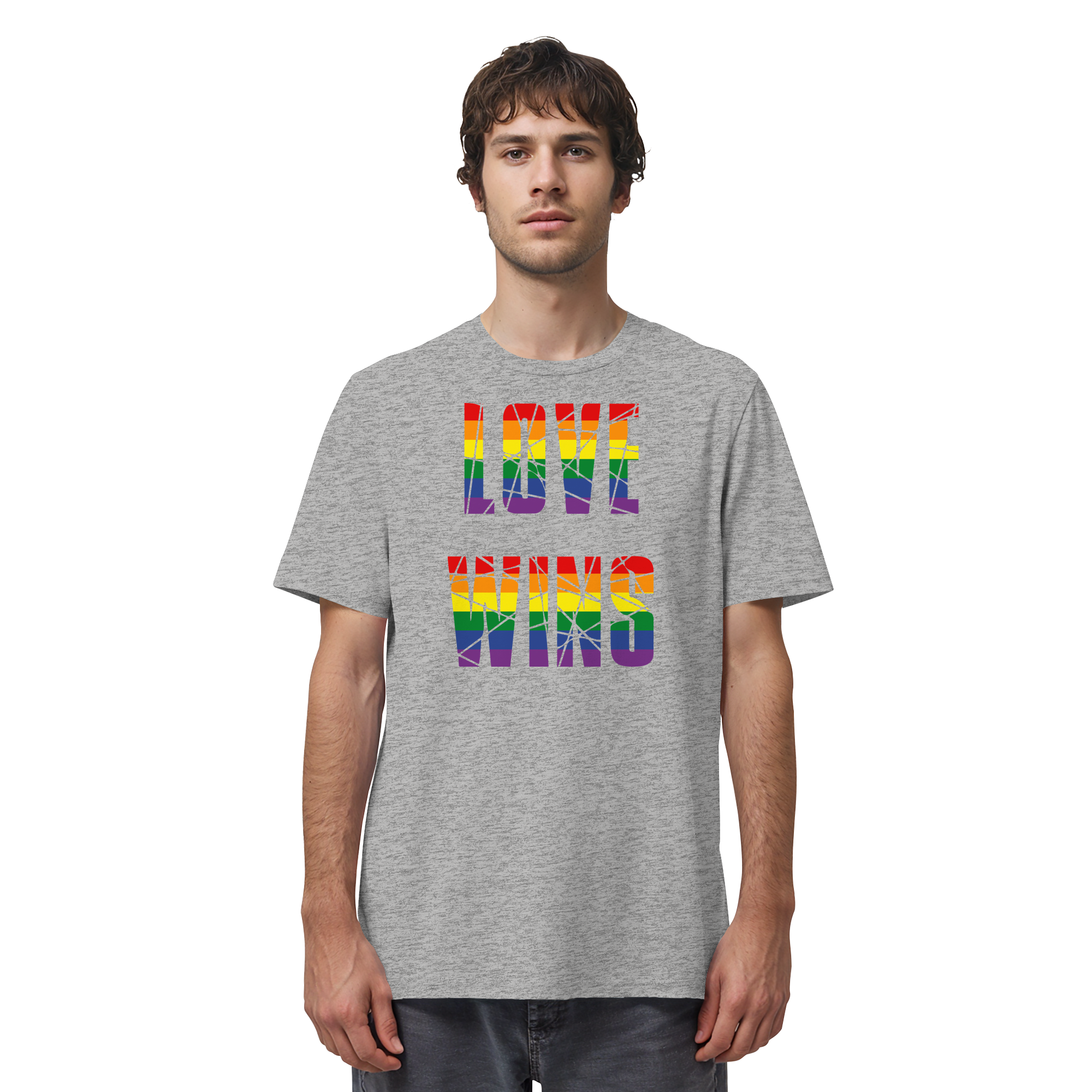 LOVE WINS in Regenbogen Farben - Organic Shirt