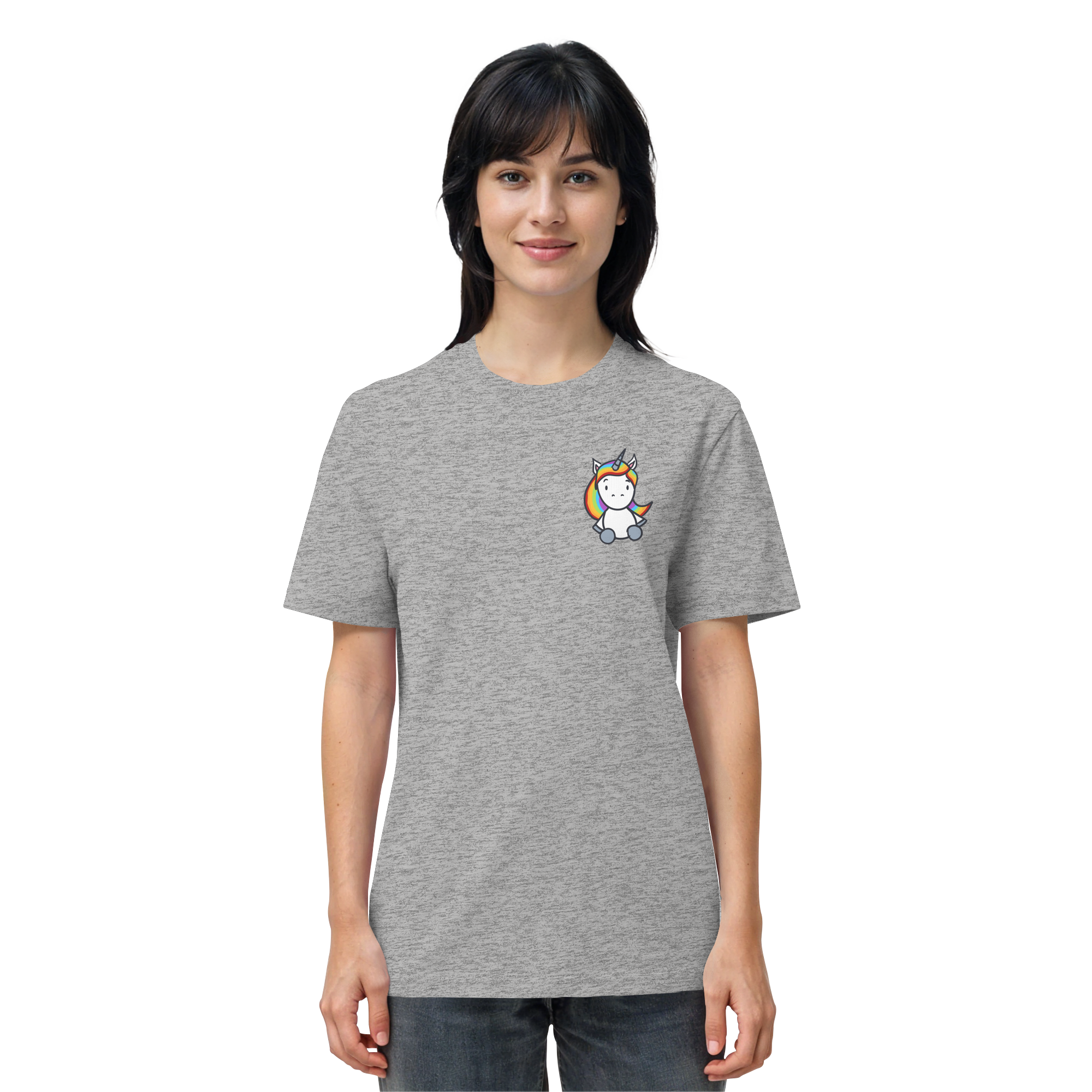Einhorn mit Regenbogen Haaren - Organic Shirt