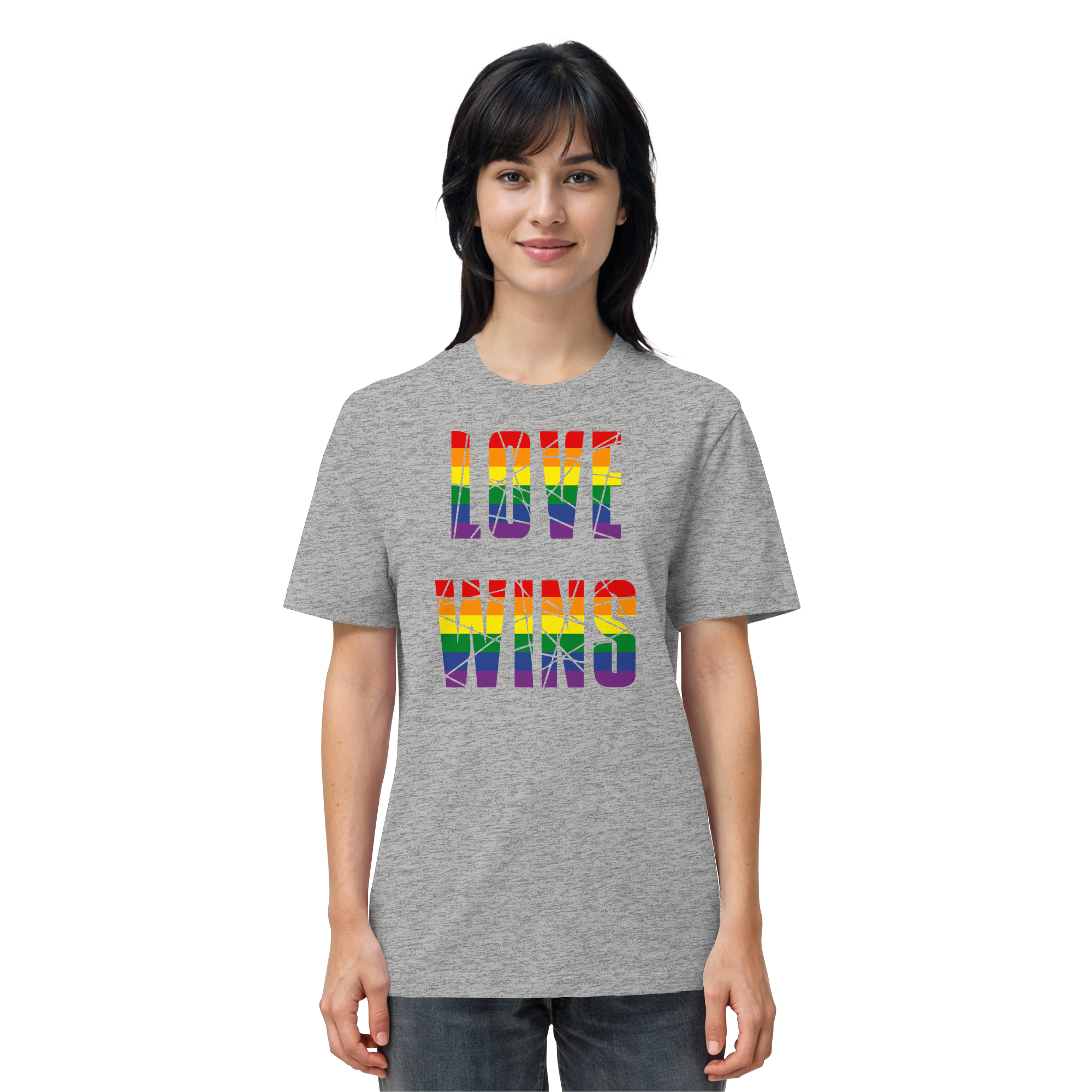 LOVE WINS in Regenbogen Farben - Organic Shirt
