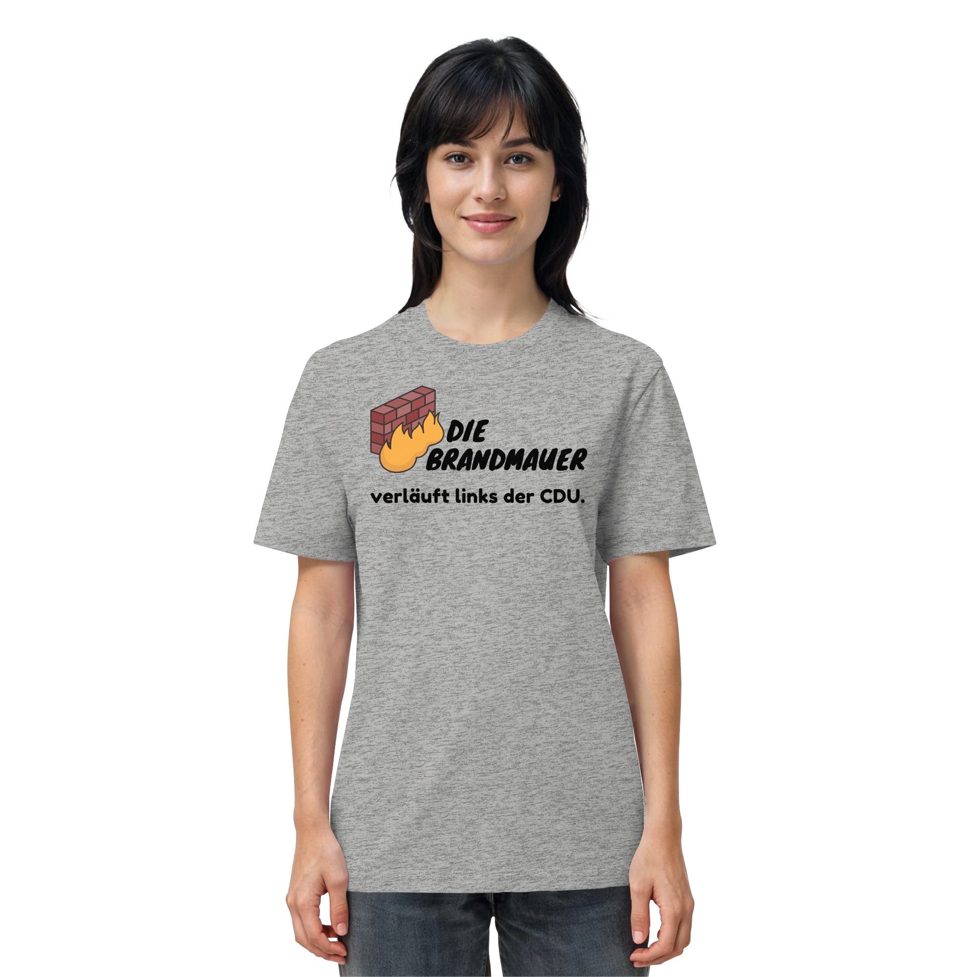 Brandmauer (schwarze Schrift) - Organic Shirt