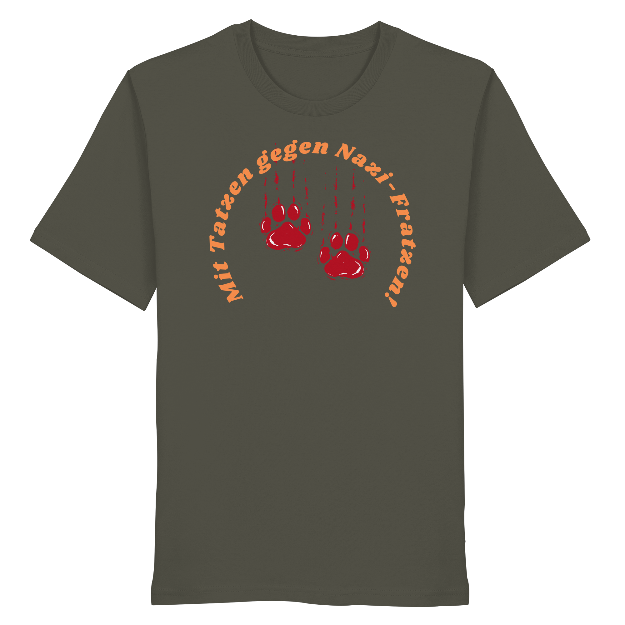 Mit Tatzen gegen Nazi Fratzen - Organic Shirt