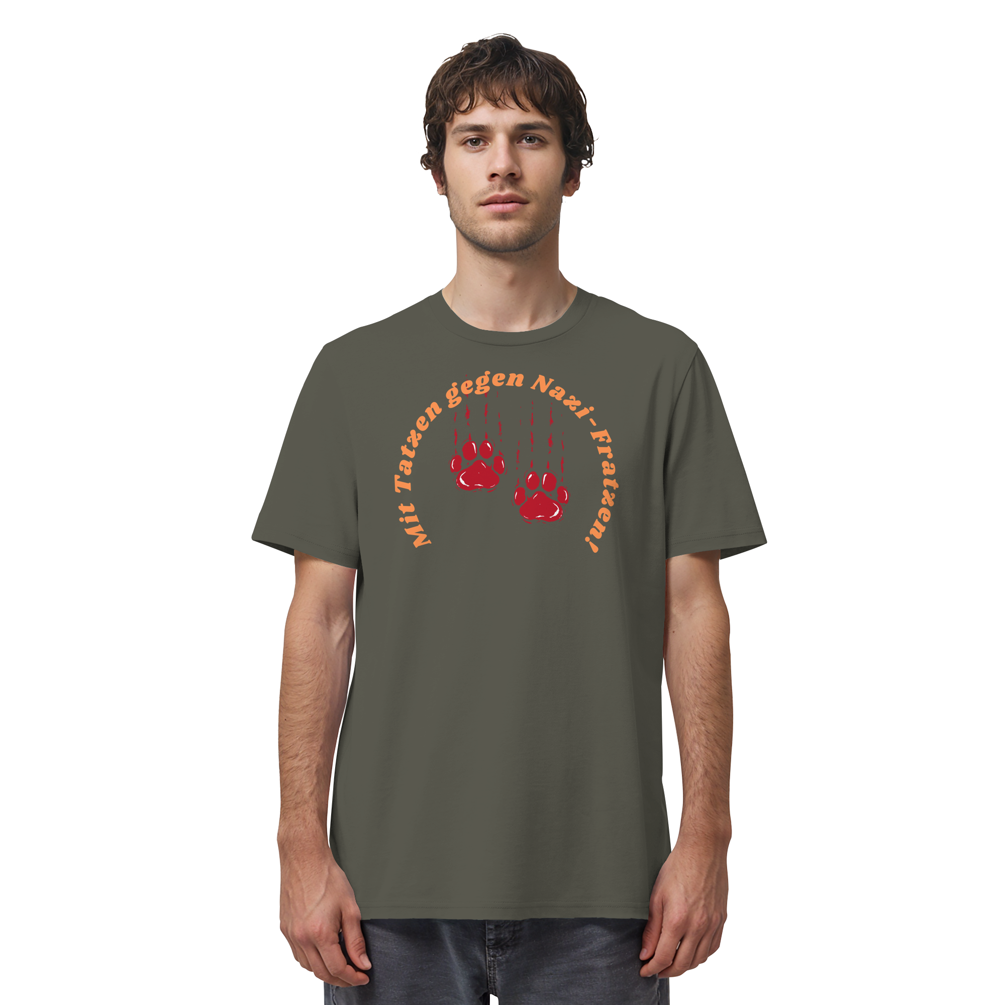 Mit Tatzen gegen Nazi Fratzen - Organic Shirt