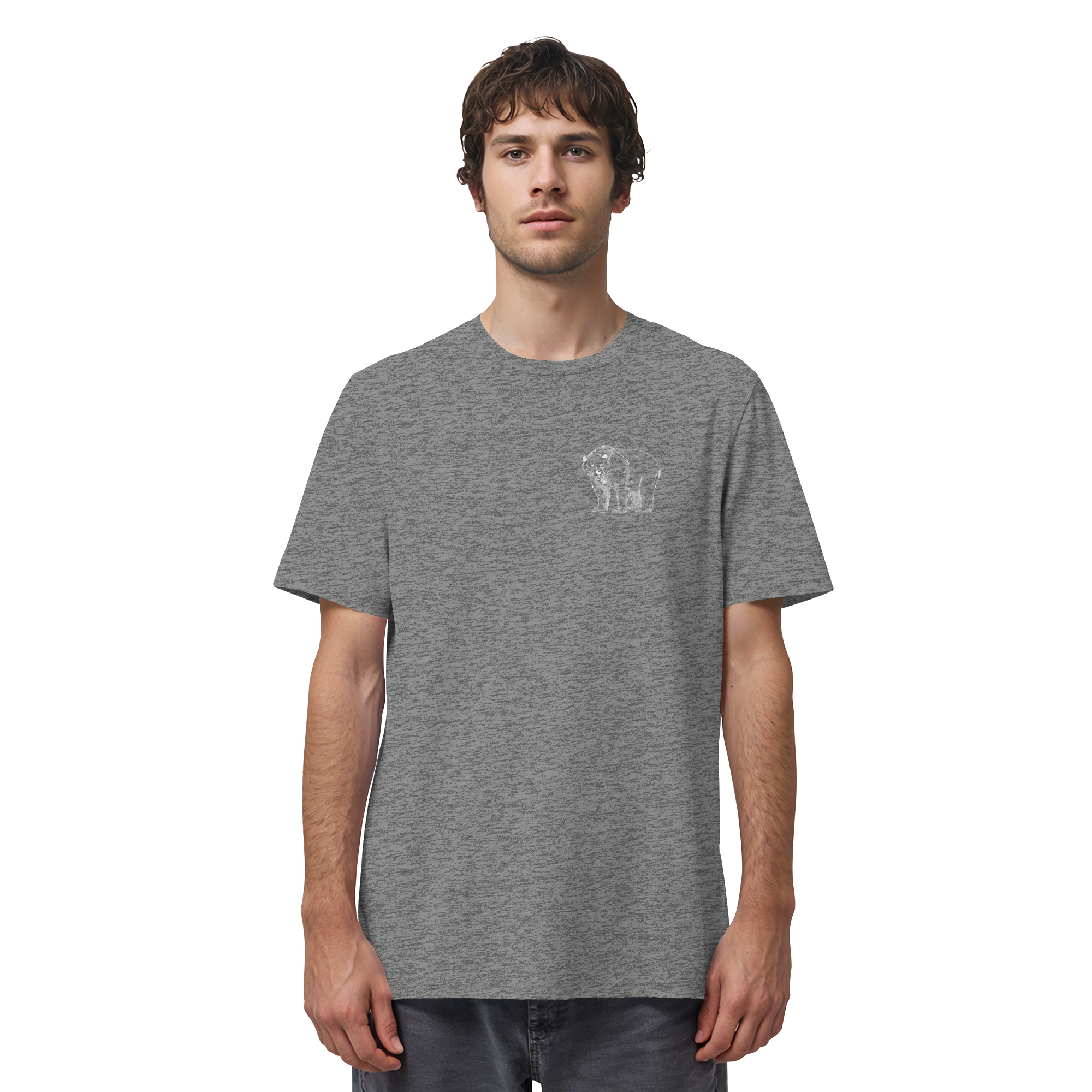 Team Bär Backprint (weiß) - Organic Shirt