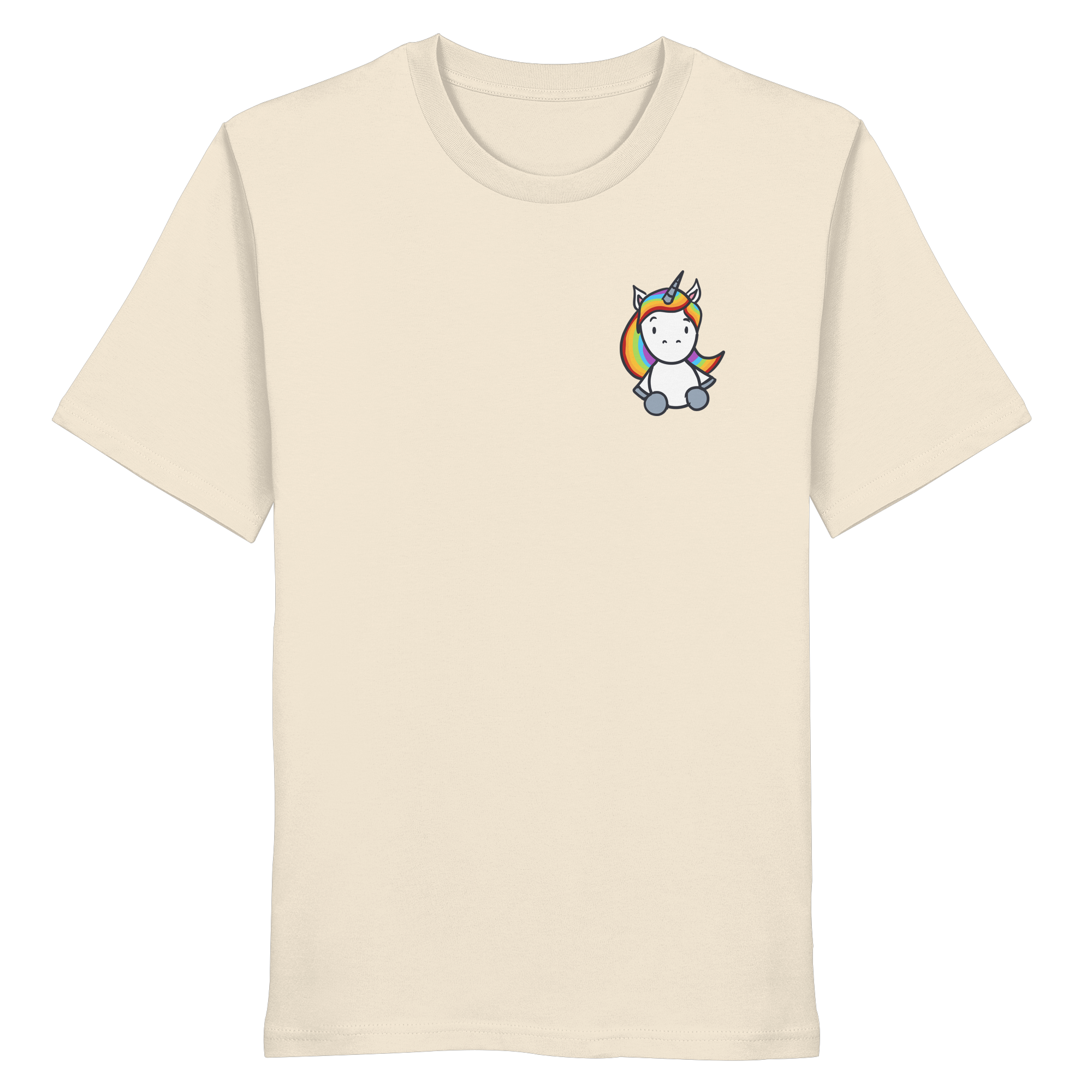Einhorn mit Regenbogen Haaren - Organic Shirt
