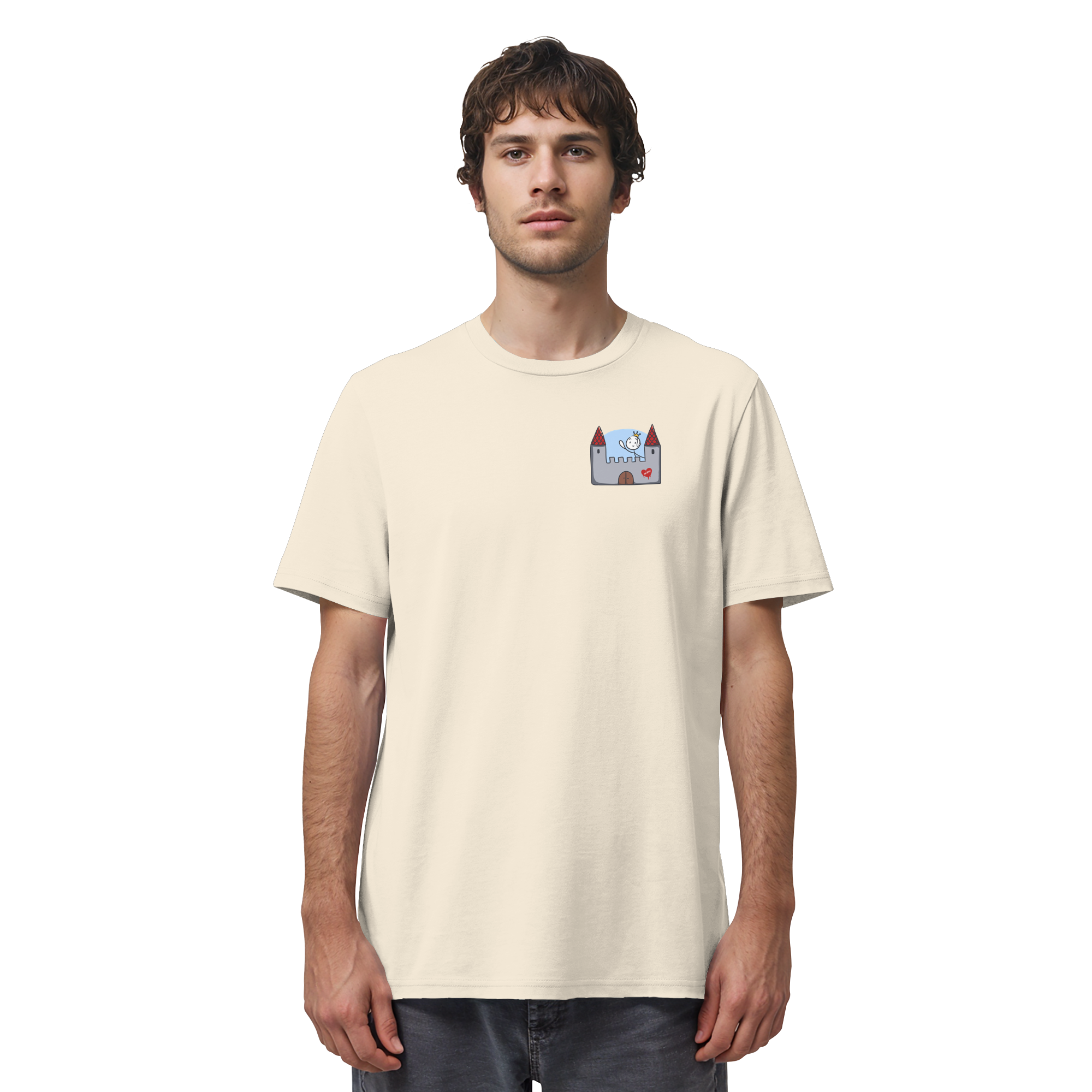 Seelenmännchen "Schloss Edition" Brustprint (hell) - Organic Shirt